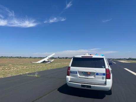 A Cessna-made aircraft crashed at Midland Airpark this morning at around 11 a.m., according to CBS7. The mishap aircraft came to a rest beside the runway with a bent wing.