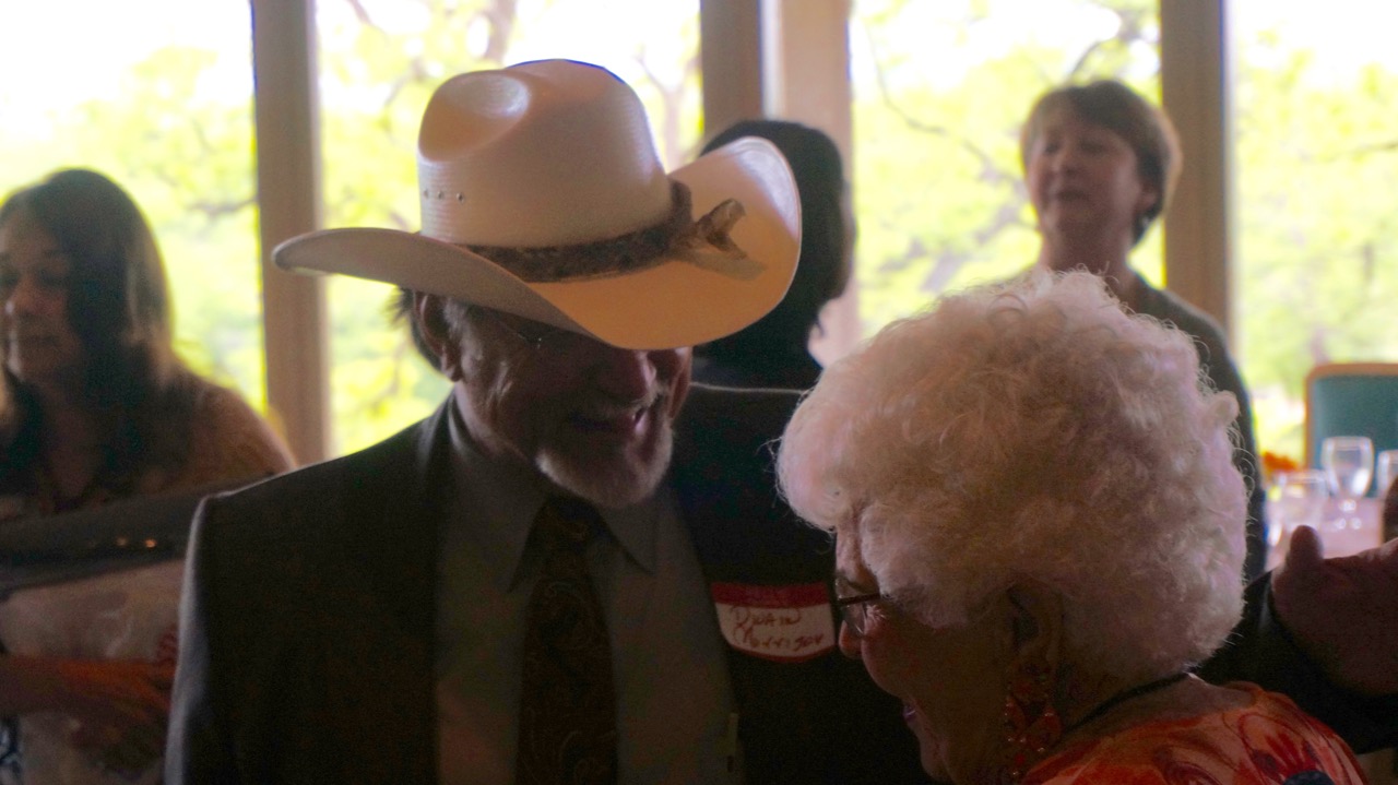 Mayor Dwain Morrison's rattlesnake hat. (LIVE! Photo/Joe Hyde) Mayor Dwain Morrison's rattlesnake hat. (LIVE! Photo/Joe Hyde)
