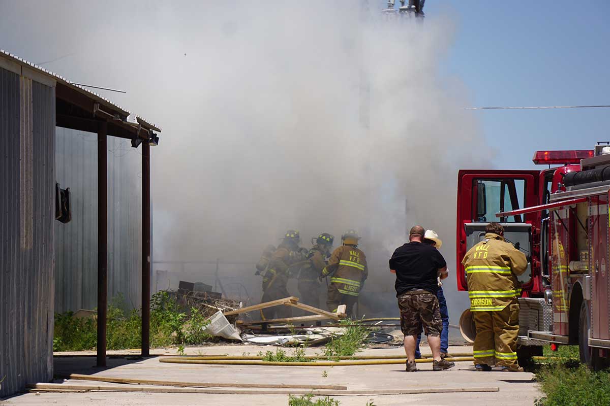 A car fire south of San Angelo on April 30, 2015. (LIVE! Photo/John Basquez) A car fire south of San Angelo on April 30, 2015. (LIVE! Photo/John Basquez)