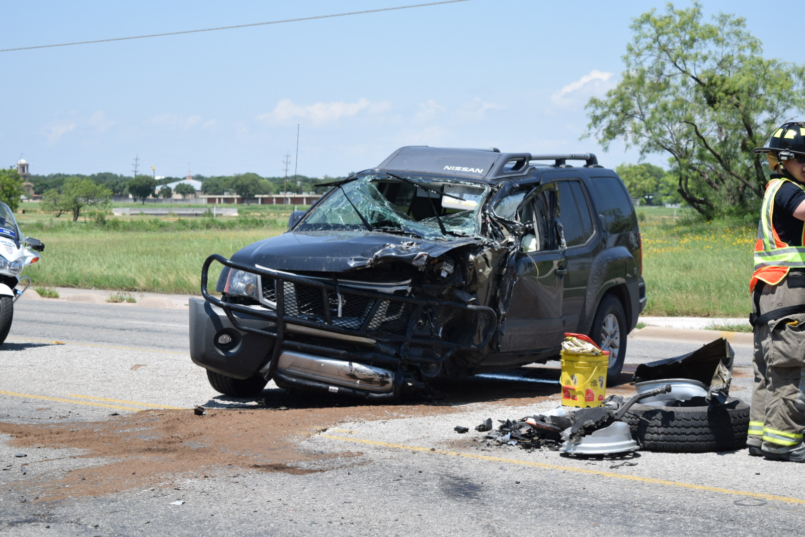 Crash at College Hills and Millbrook (LIVE! Photo/Sonia Ramirez) Crash at College Hills and Millbrook (LIVE! Photo/Sonia Ramirez)