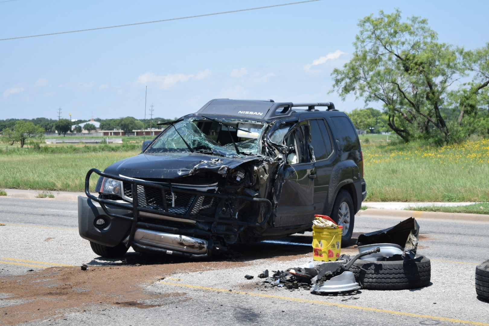 Crash at College Hills and Millbrook (LIVE! Photo/Sonia Ramirez) Crash at College Hills and Millbrook (LIVE! Photo/Sonia Ramirez)