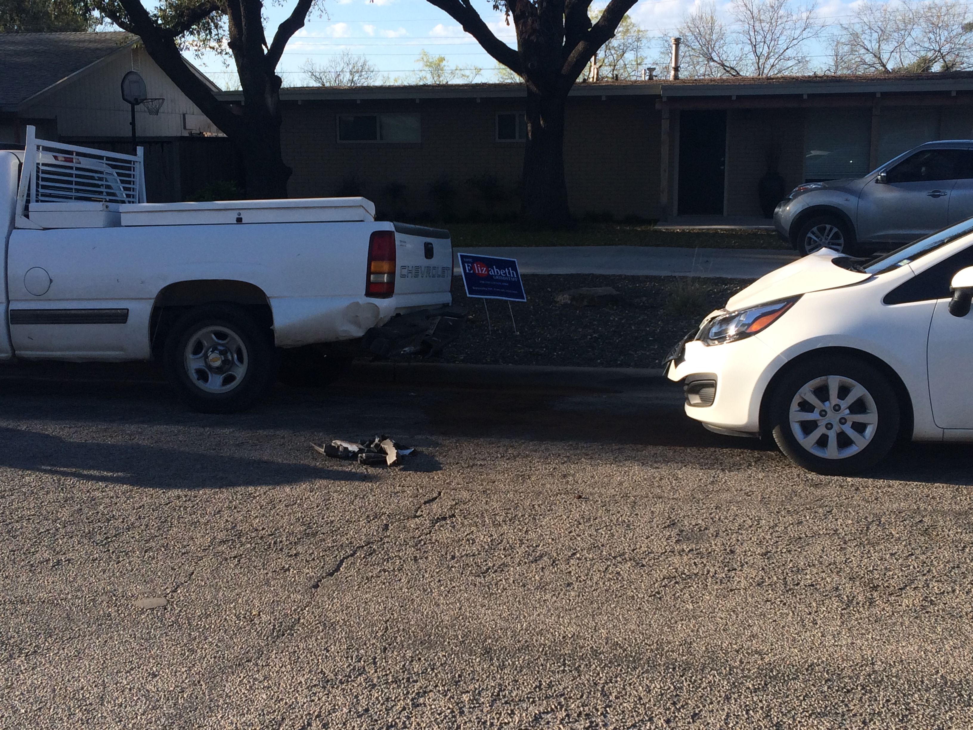 Crash in 2700 block of A&M (LIVE! Photo/Zoey Hanrahan) Crash in 2700 block of A&M (LIVE! Photo/Zoey Hanrahan)