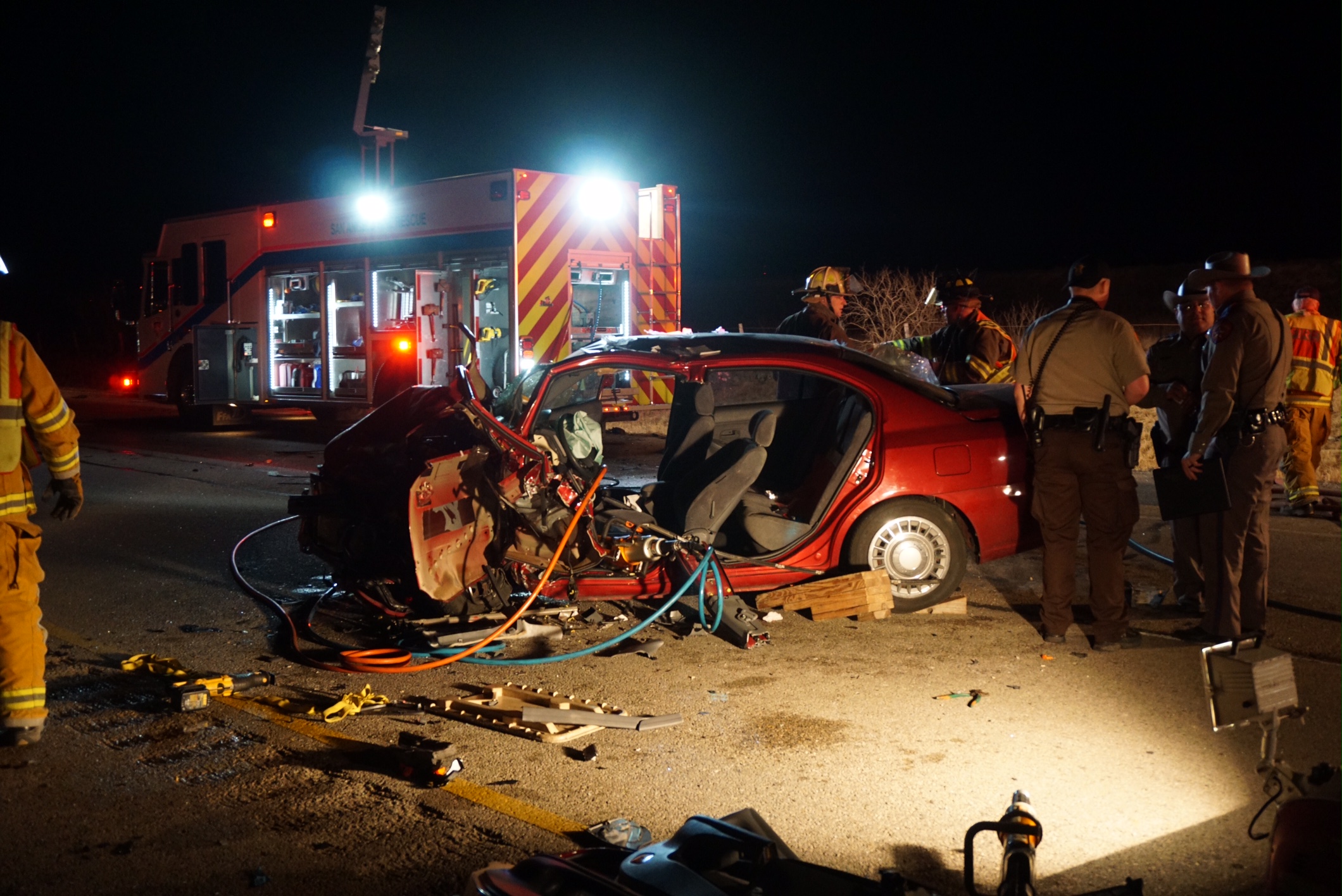 One Dead in "Horrific" Early Morning HeadOn Crash on U.S. 87