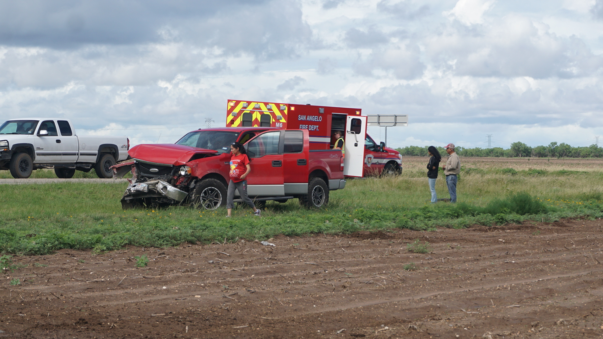 A Chevy And Ford Collide After Driver Fails To Yield Right Of Way