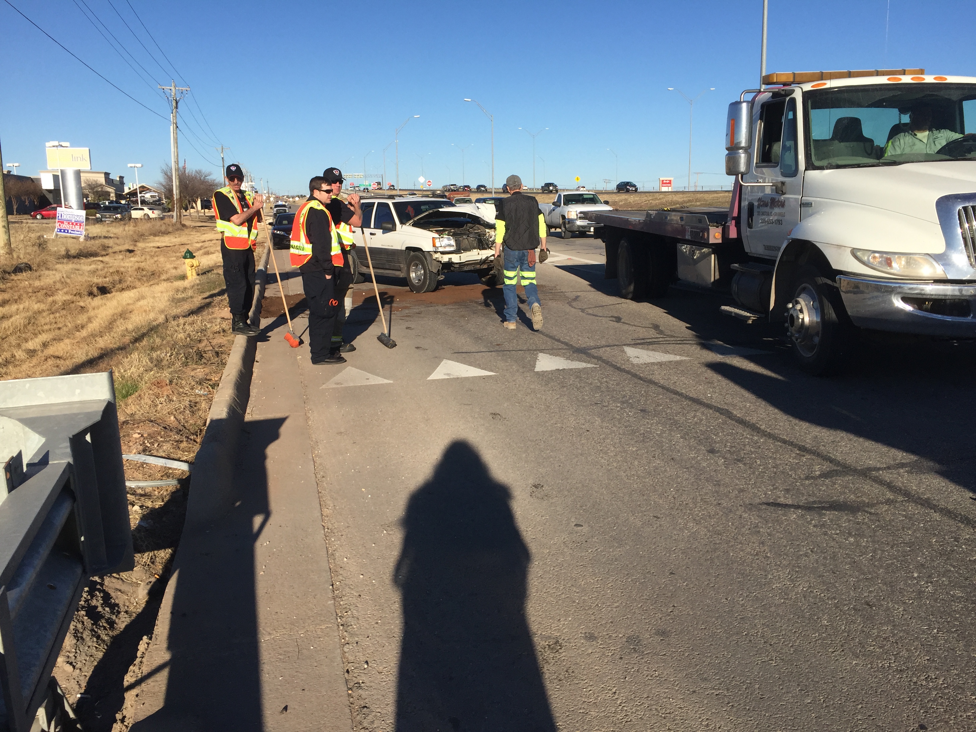 A driver crashes into another driver yielding to oncoming traffic. (LIVE! Photo/Brittany Clark) A driver crashes into another driver yielding to oncoming traffic. (LIVE! Photo/Brittany Clark)