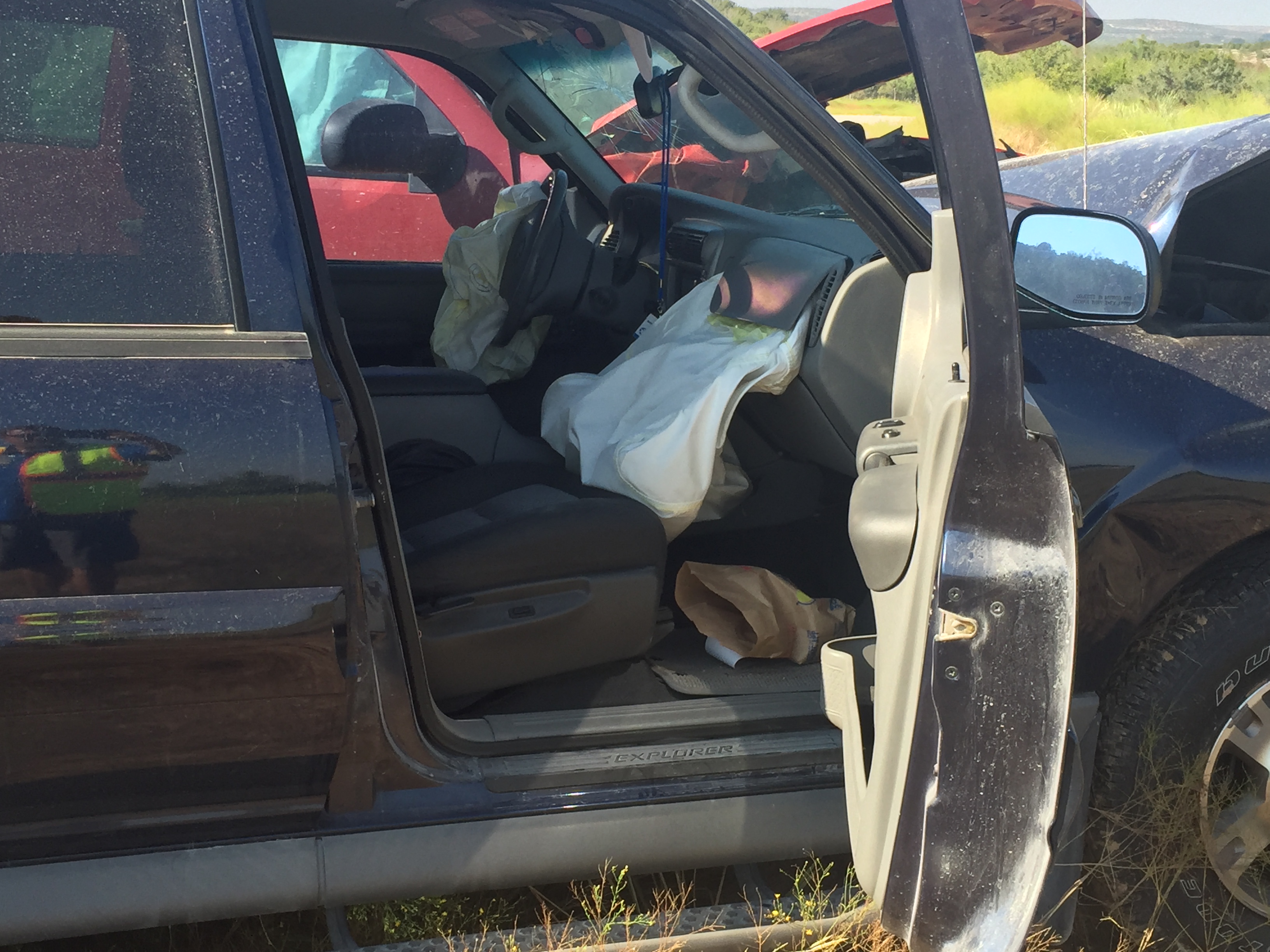 Two pickups collide in Carlsbad Wednseday morning. (LIVE! Photo\John Basquez) Two pickups collide in Carlsbad Wednseday morning. (LIVE! Photo\John Basquez)