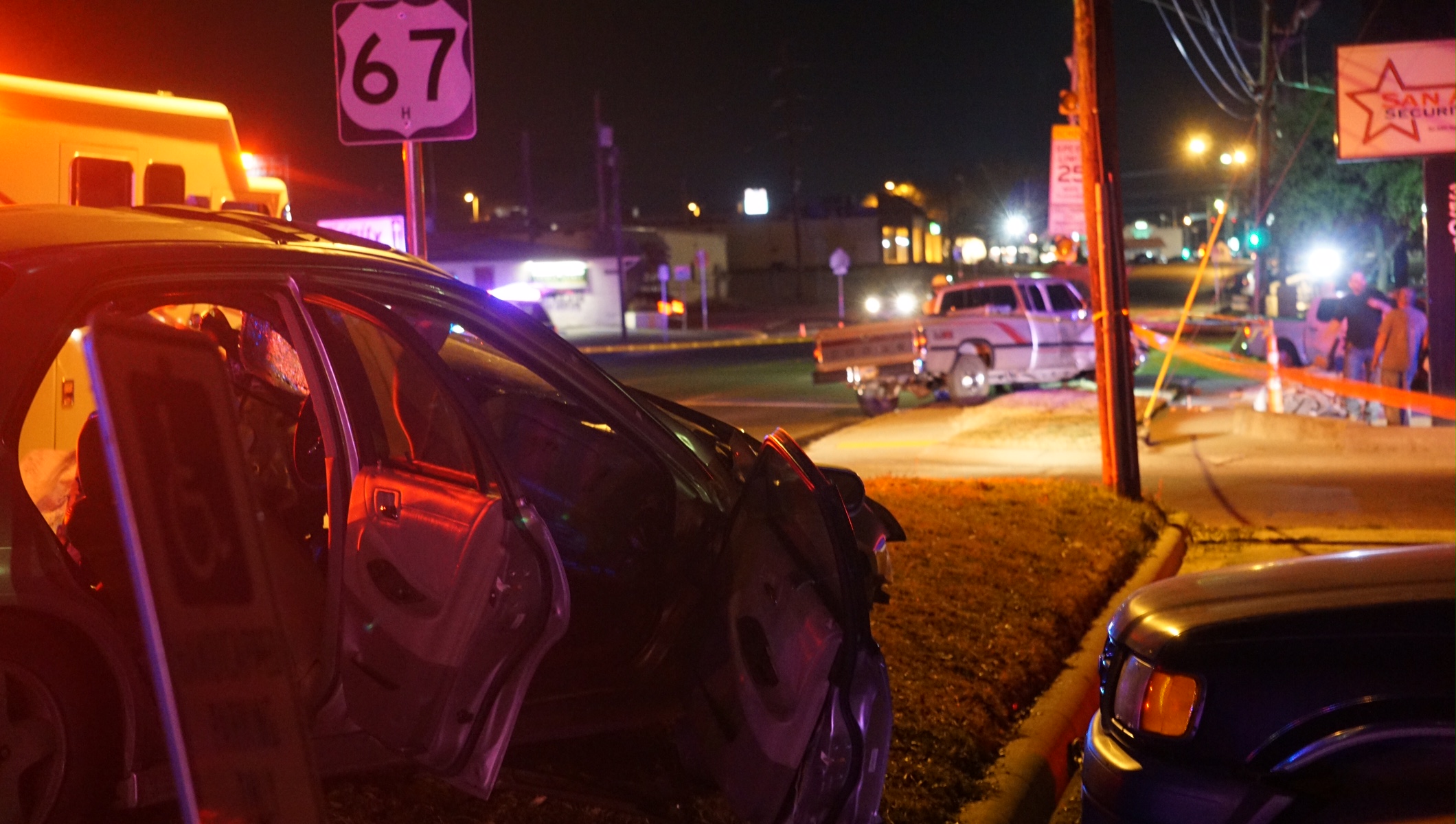 Three-vehicle crash on Arden Road. (LIVE! Photo/John Basquez) Three-vehicle crash on Arden Road. (LIVE! Photo/John Basquez)