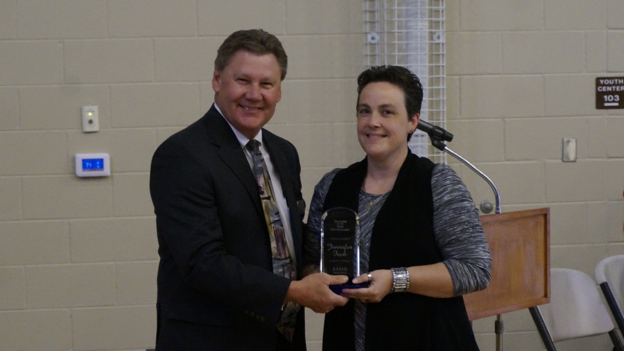 Jennifer Feck who teaches eighth grade English at Lee Middle School. (LIVE! Photo/Joe Hyde) Jennifer Feck who teaches eighth grade English at Lee Middle School. (LIVE! Photo/Joe Hyde)