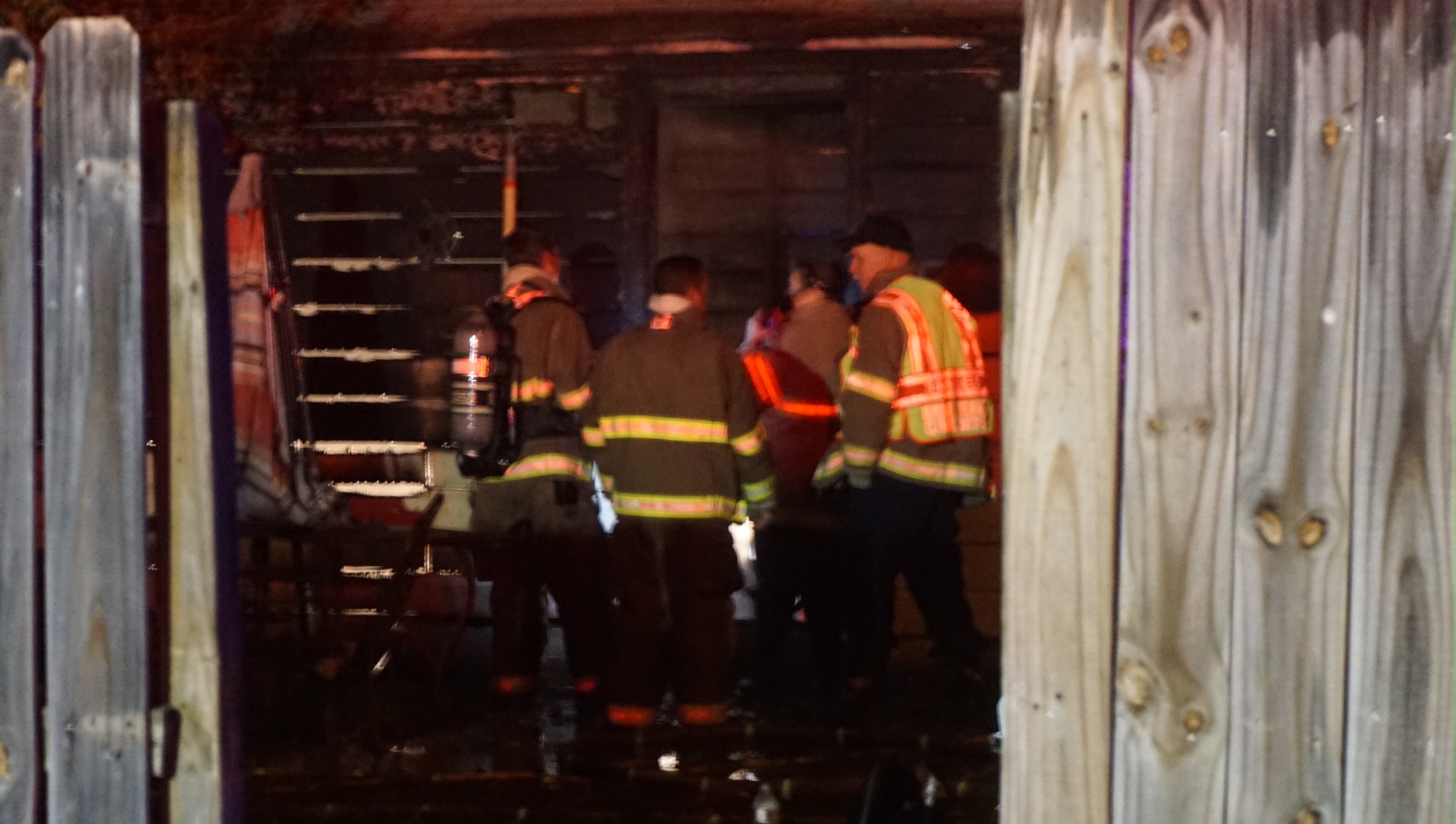 A garage catches fire at 621 Van Buren (LIVE! Photo/John Basquez) A garage catches fire at 621 Van Buren (LIVE! Photo/John Basquez)