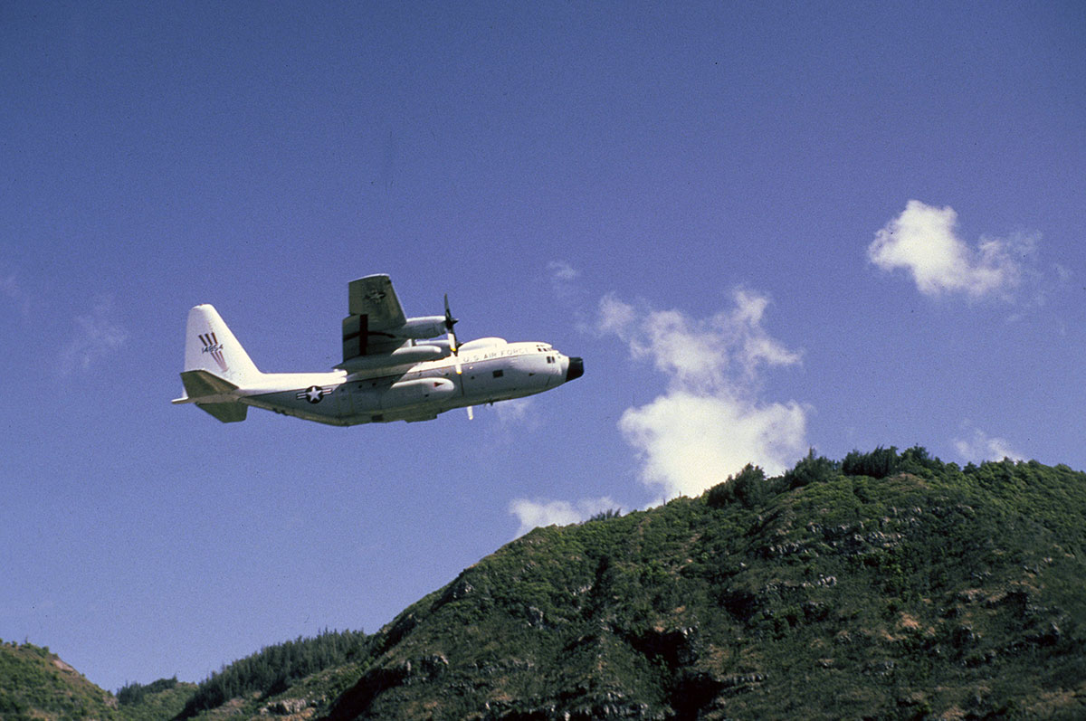 The HC-130 is a combat search and rescue version of the C-130 Hercules transport. The aircraft joined the Air Force inventory in 1964.  (U.S. Air Force photo) The HC-130 is a combat search and rescue version of the C-130 Hercules transport. The aircraft joined the Air Force inventory in 1964.  (U.S. Air Force photo)