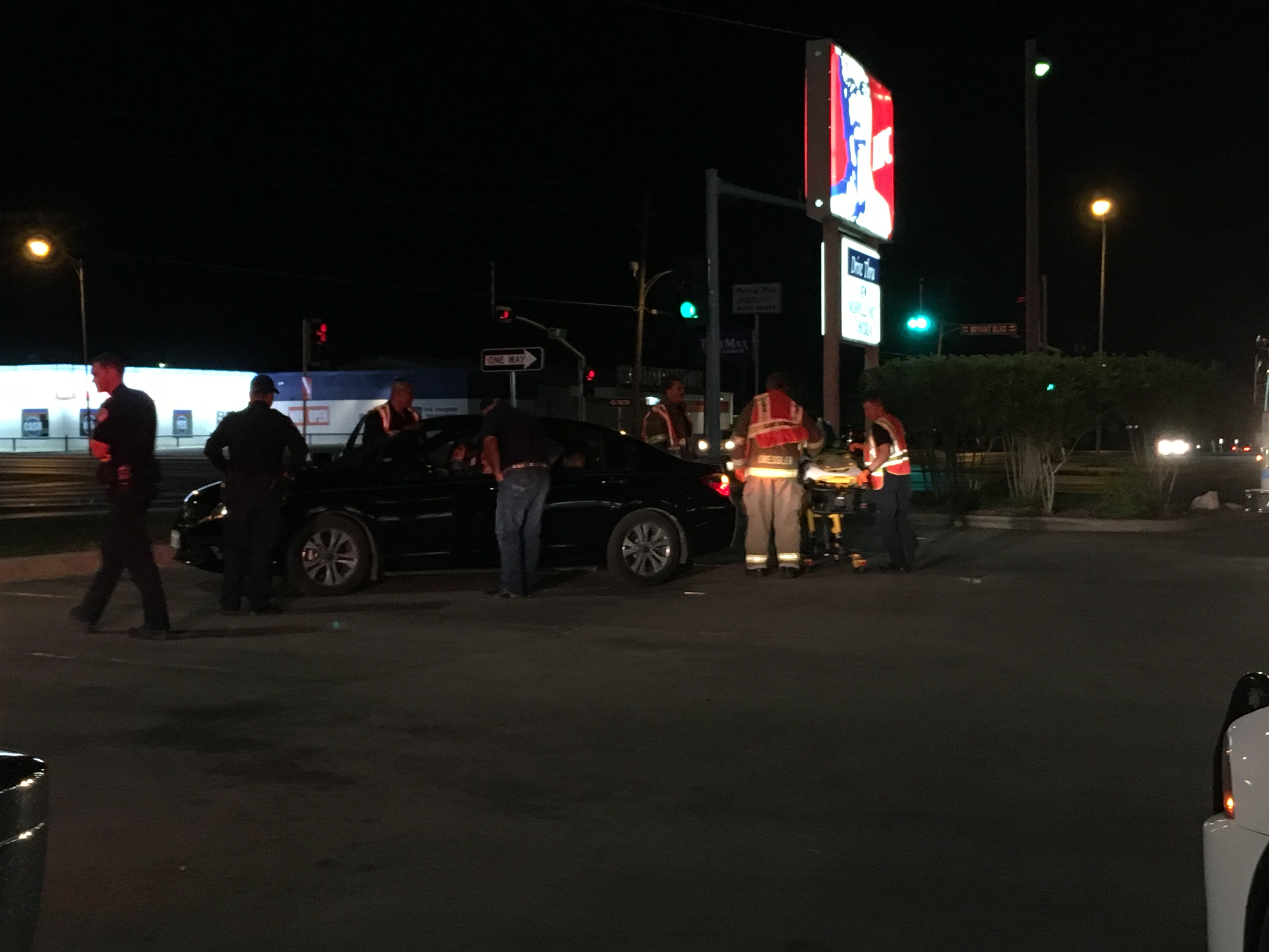 Three people went to Shannon hospital after an unknown vehicle crashed into their black Honda on West Avenue N. and S. Bryant. Three people went to Shannon hospital after an unknown vehicle crashed into their black Honda on West Avenue N. and S. Bryant.