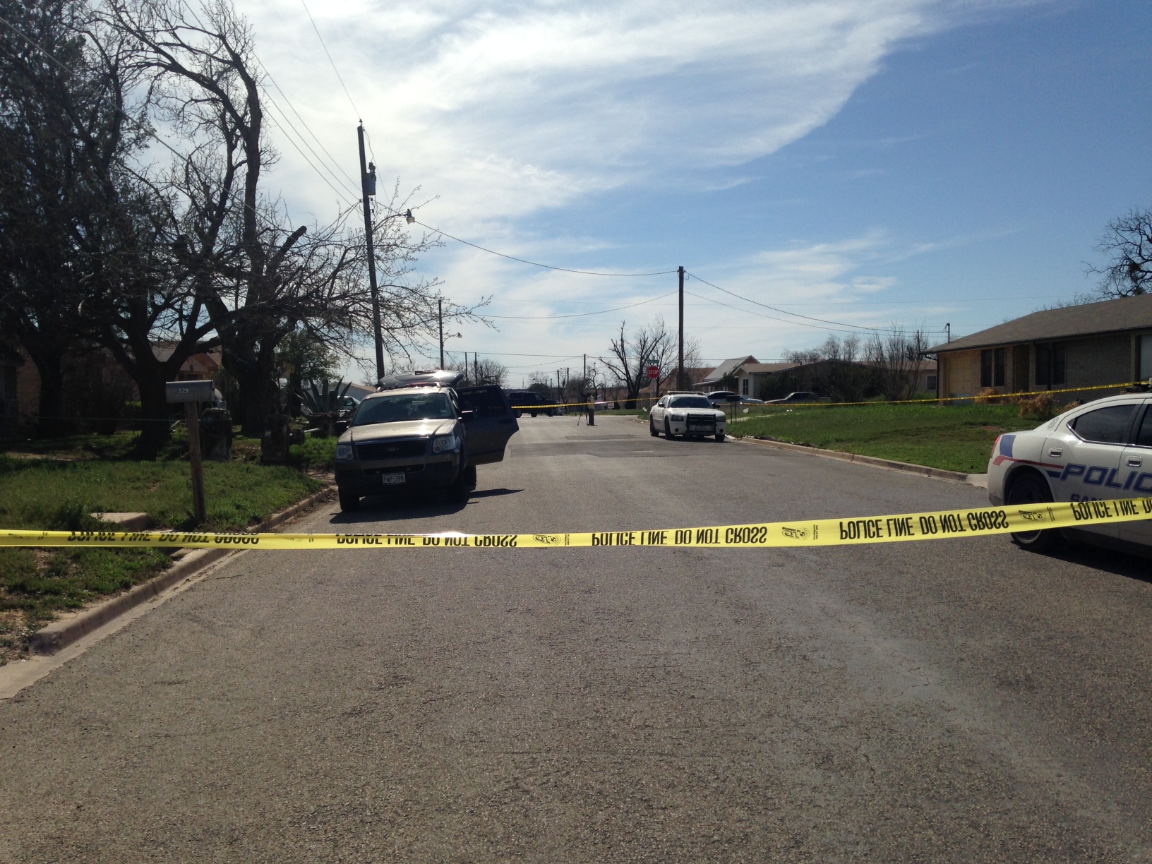 San Angelo police are invstigating shots fired in the direction of this home in the 500 block of W. 16th Street on March 24, 2015. (LIVE! Photo/Chelsea Reinhard) San Angelo police are invstigating shots fired in the direction of this home in the 500 block of W. 16th Street on March 24, 2015. (LIVE! Photo/Chelsea Reinhard)