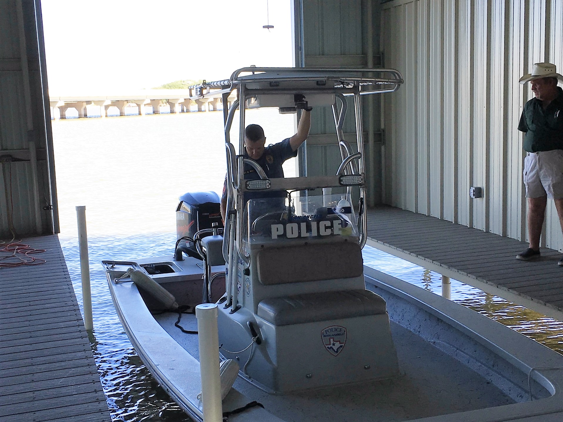 Sgt. B. Wike Testing Police Boat