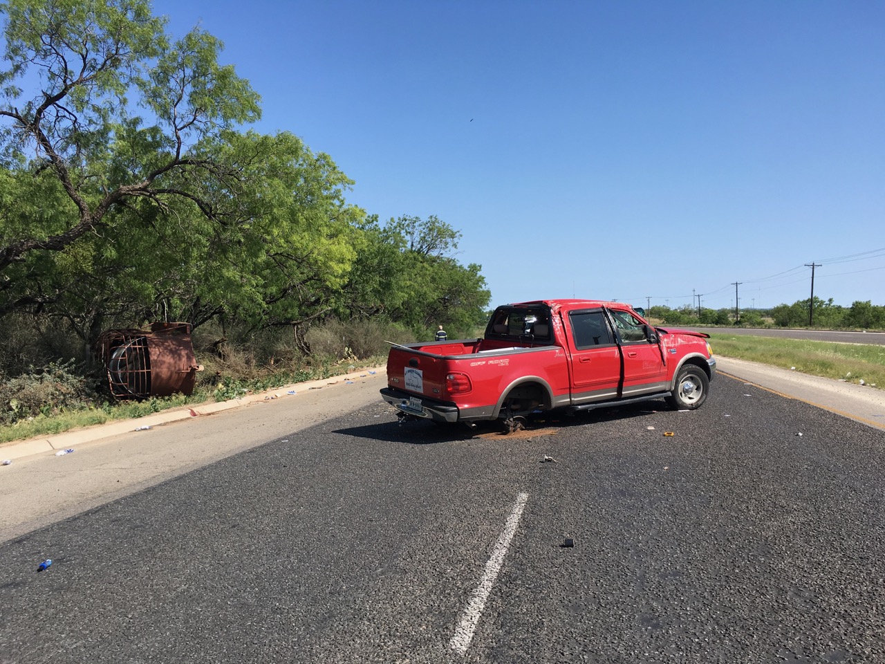 Red Ford F150 Flips 4 to 5 Times in Single Vehicle Crash