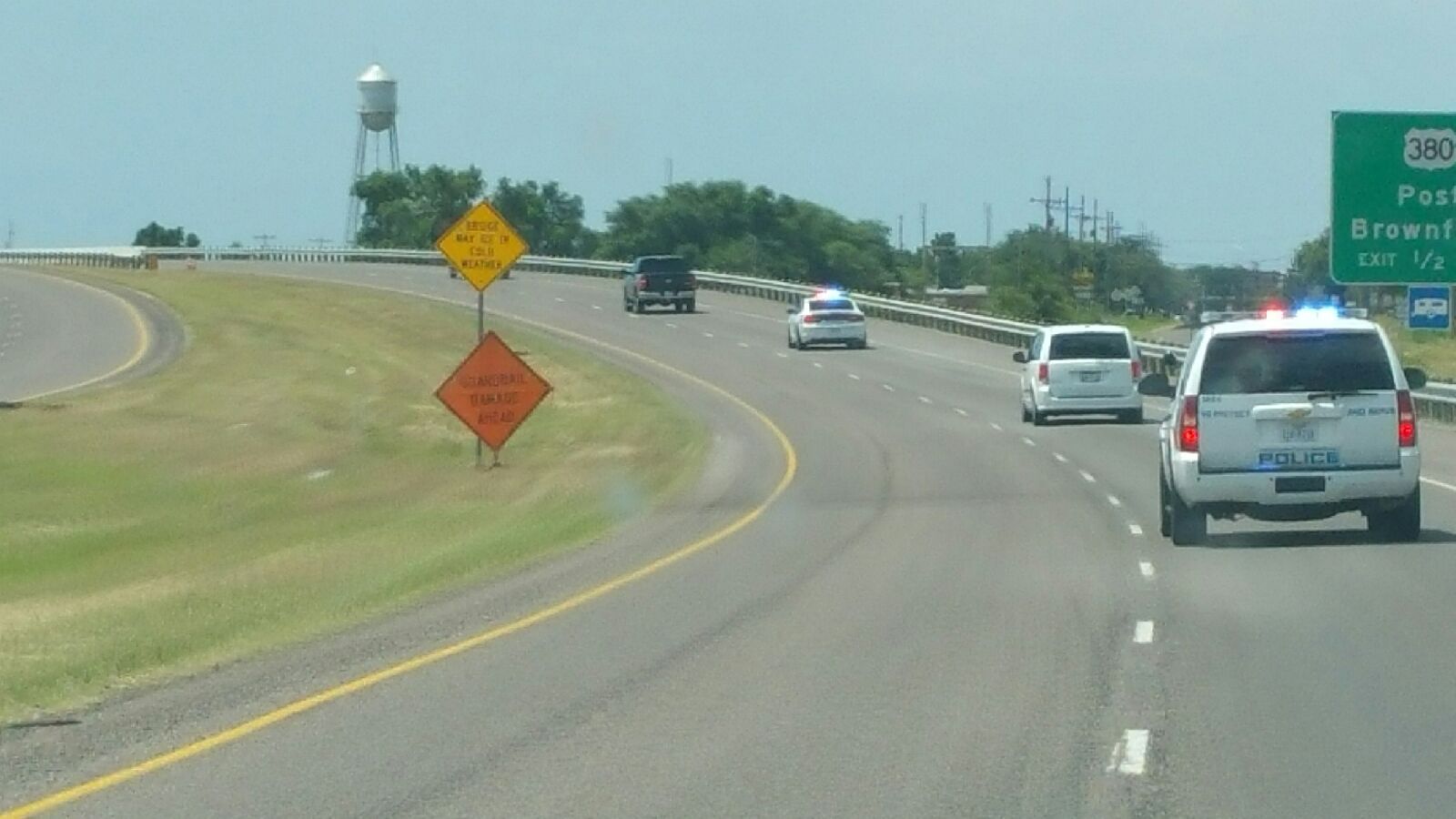 The small detail that accompanied Sgt. Korby Kennedy's body to Lubbock for an autopsy is seen in Lubbock on the way back to San Angelo. (Contributed photo) The small detail that accompanied Sgt. Korby Kennedy's body to Lubbock for an autopsy is seen in Lubbock on the way back to San Angelo. (Contributed photo)