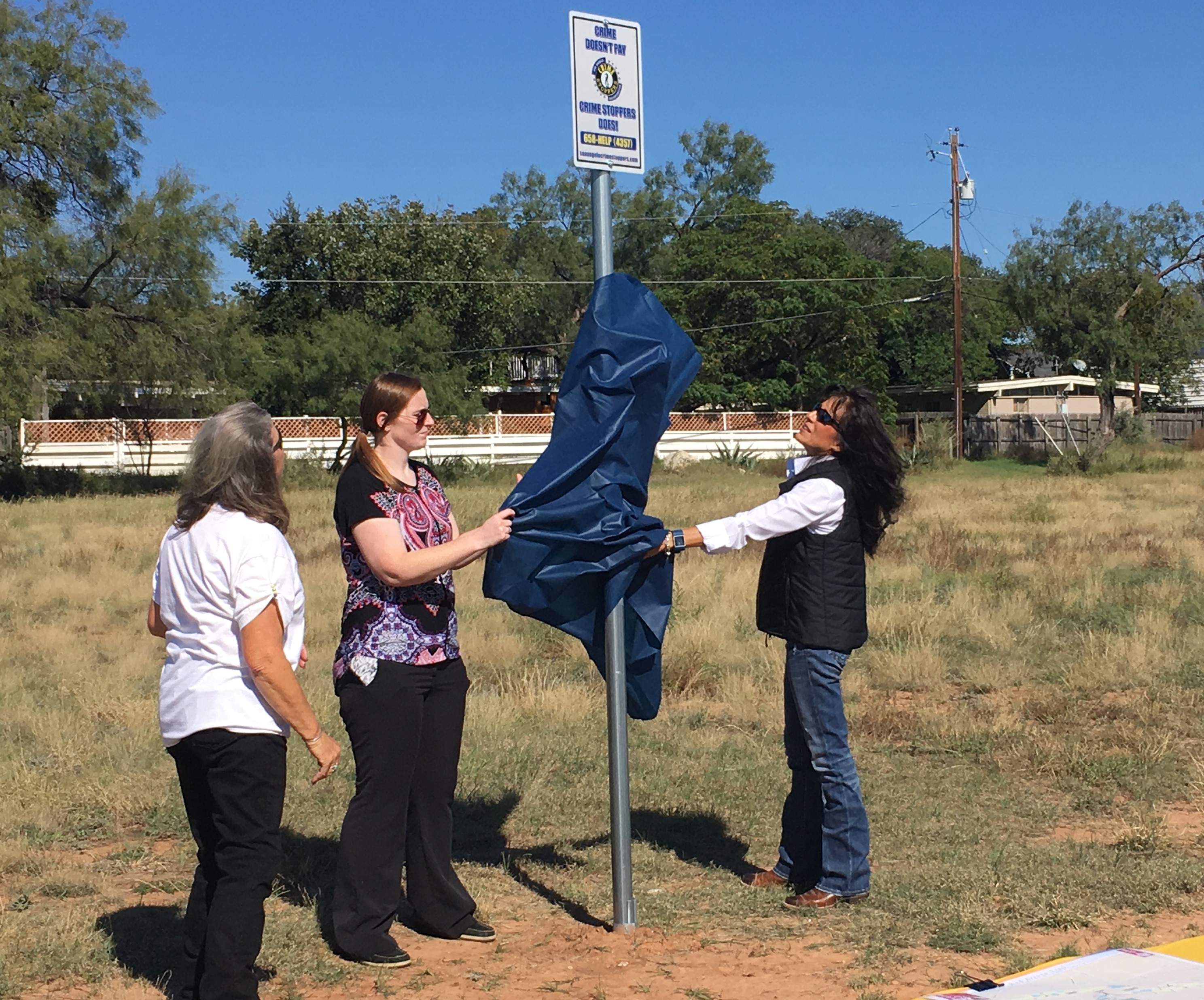 Crime Stopper Sign Unveiling