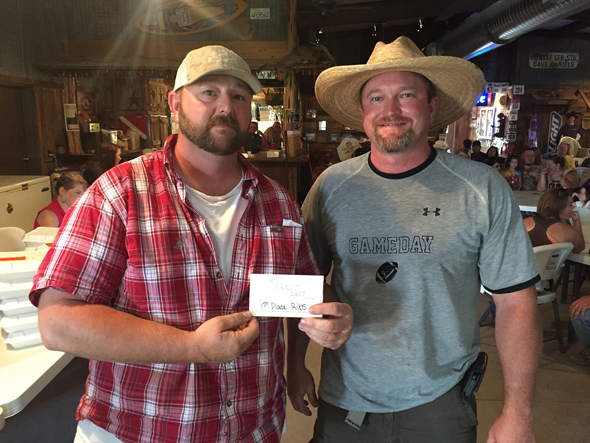 Silver Bullet BBQ team: Clint Dooley and Jory Rector. (LIVE! Photo/Joe Hyde)