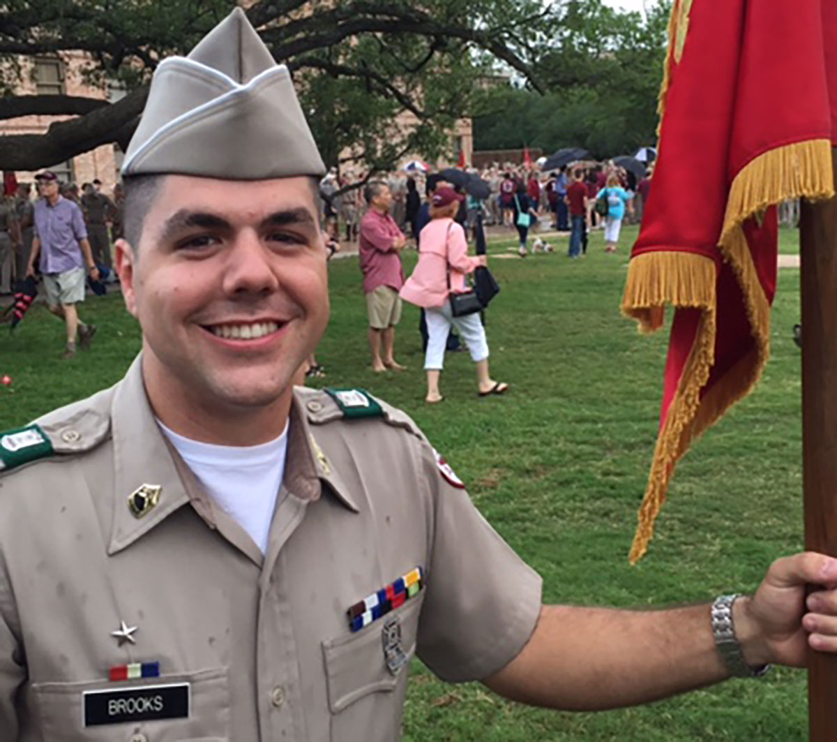 Mason Brooks is the incoming Company D-2 Commander.  He was previously a D-2 Platoon Sergeant. Brooks is from San Angelo and a 2012 Graduate of Cornerstone Christian School. (Contributed/Randy Brooks) Mason Brooks is the incoming Company D-2 Commander.  He was previously a D-2 Platoon Sergeant. Brooks is from San Angelo and a 2012 Graduate of Cornerstone Christian School. (Contributed/Randy Brooks)