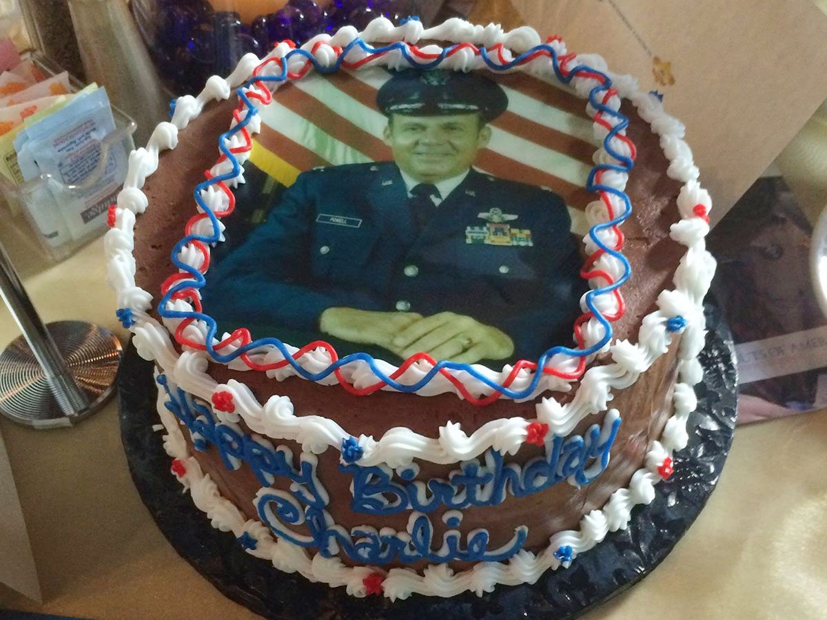 A celebration cake made in Powell's honor last night. (Southwest Council) A celebration cake made in Powell's honor last night. (Southwest Council)