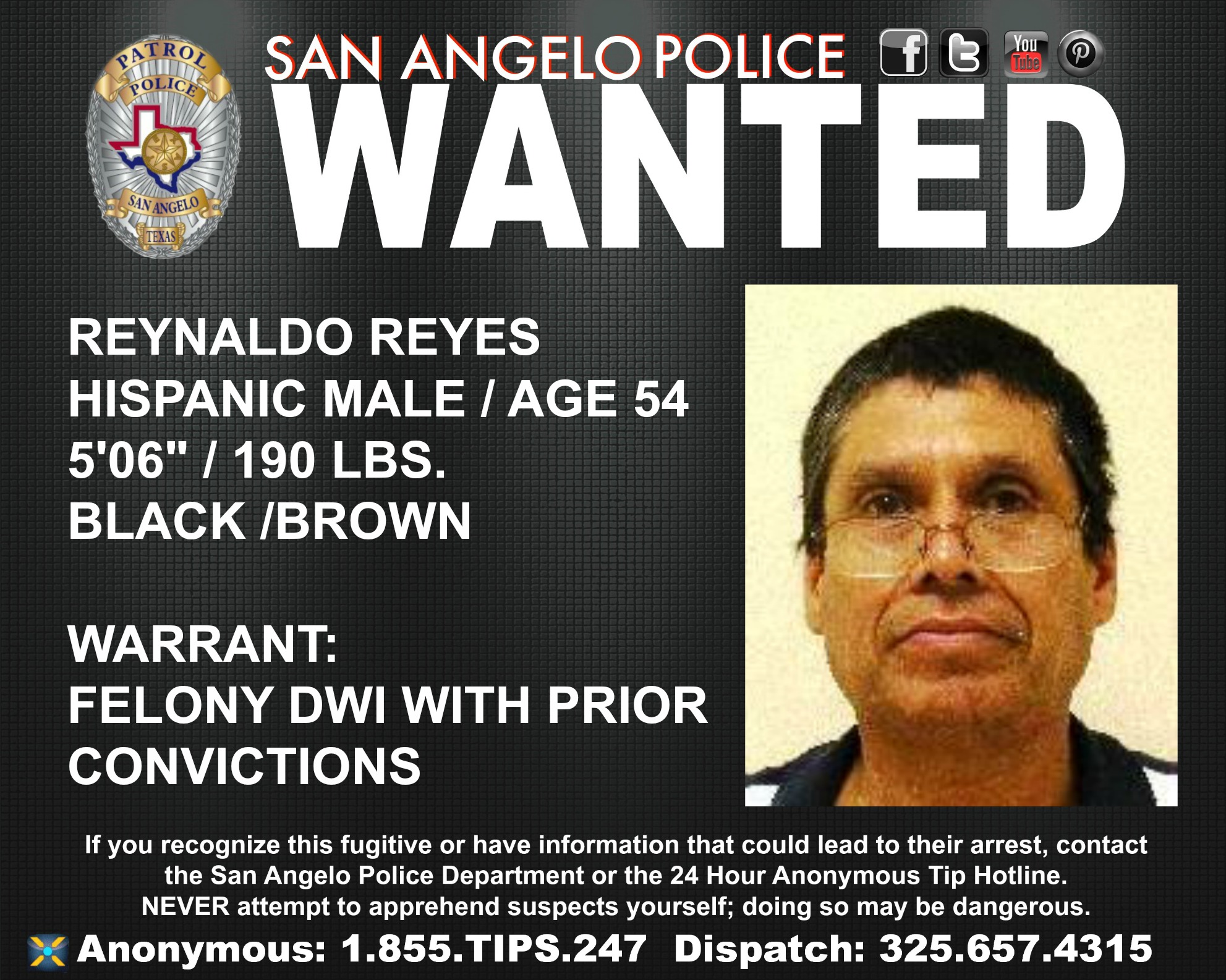 Reynaldo Reyes: Wanted Wednesday Suspect(Contributed Photo/SAPD) Reynaldo Reyes: Wanted Wednesday Suspect(Contributed Photo/SAPD)