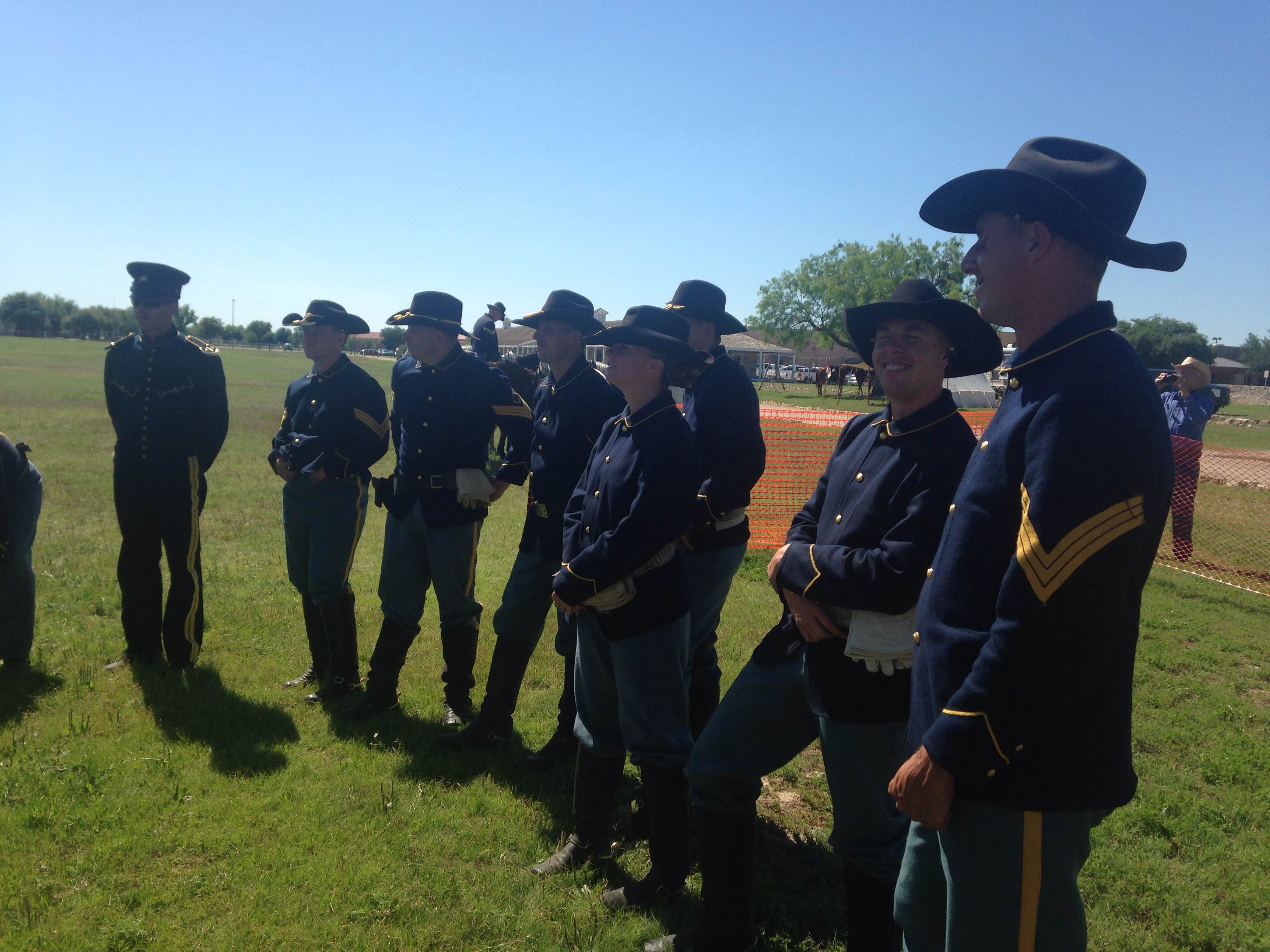 Riders prepare to run the course