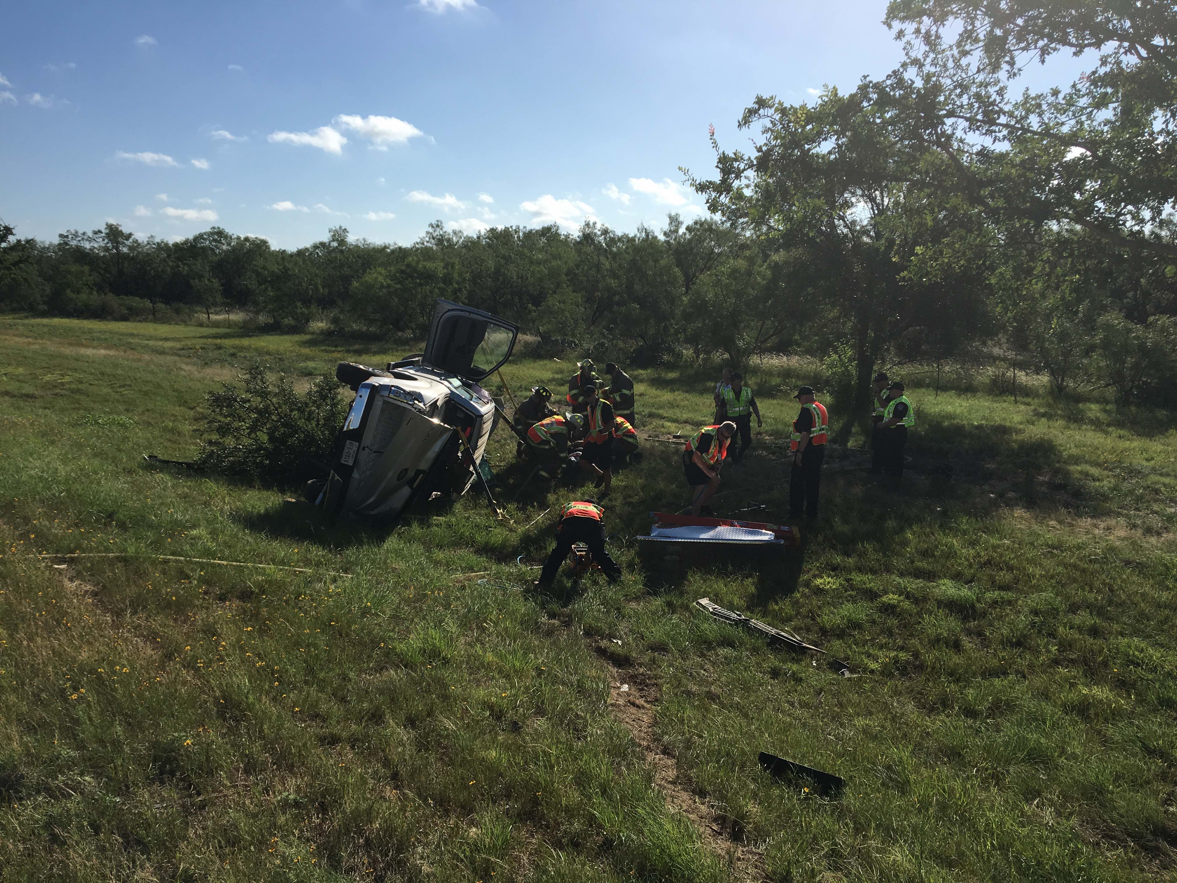 Rollover on US 277 (LIVE! Photo/Joe Hyde) Rollover on US 277 (LIVE! Photo/Joe Hyde)