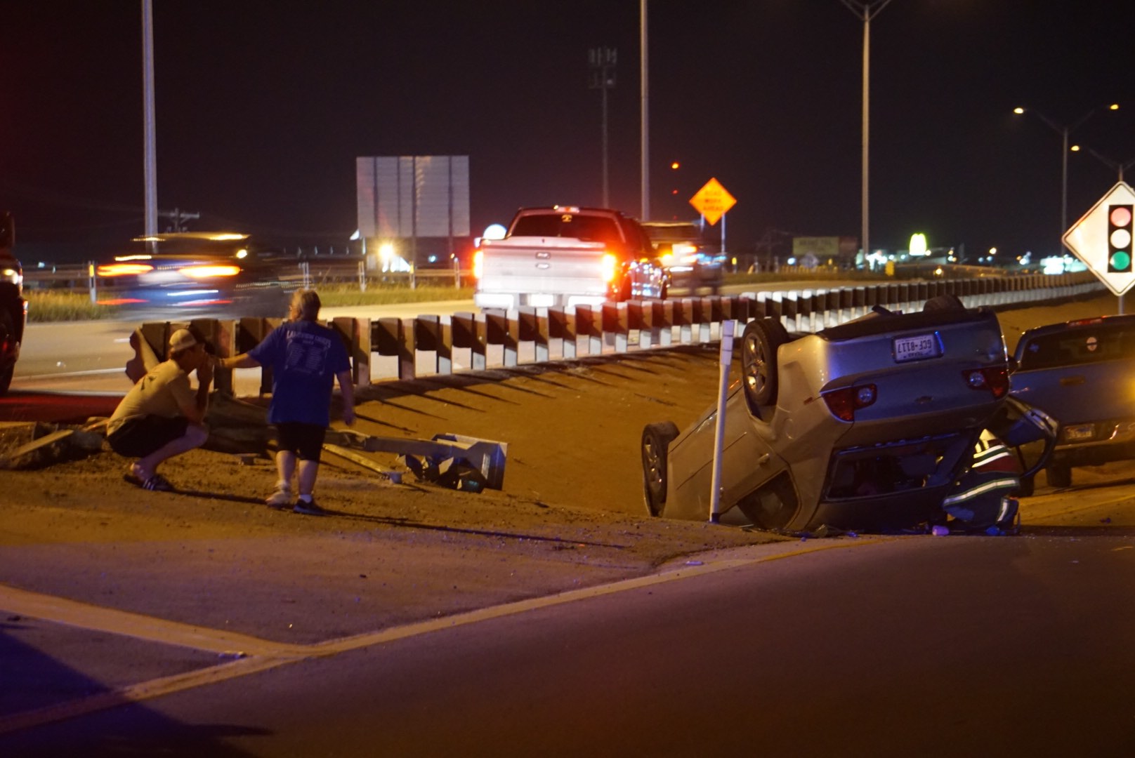 Rollover Crash on Loop 306 (LIVE! Photo/Cameron Niblock)