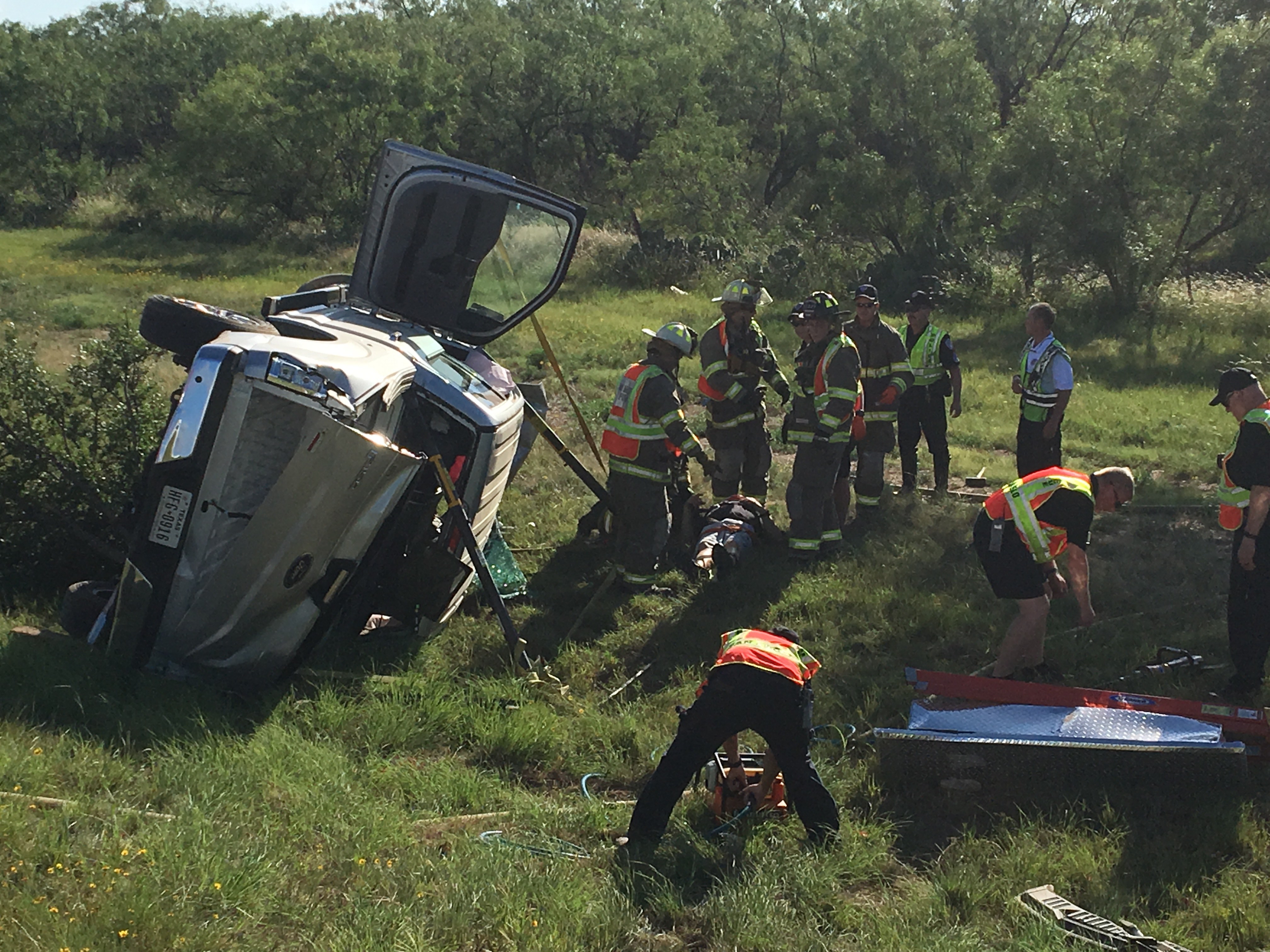 Rollover on US 277 (LIVE! Photo/Joe Hyde) Rollover on US 277 (LIVE! Photo/Joe Hyde)