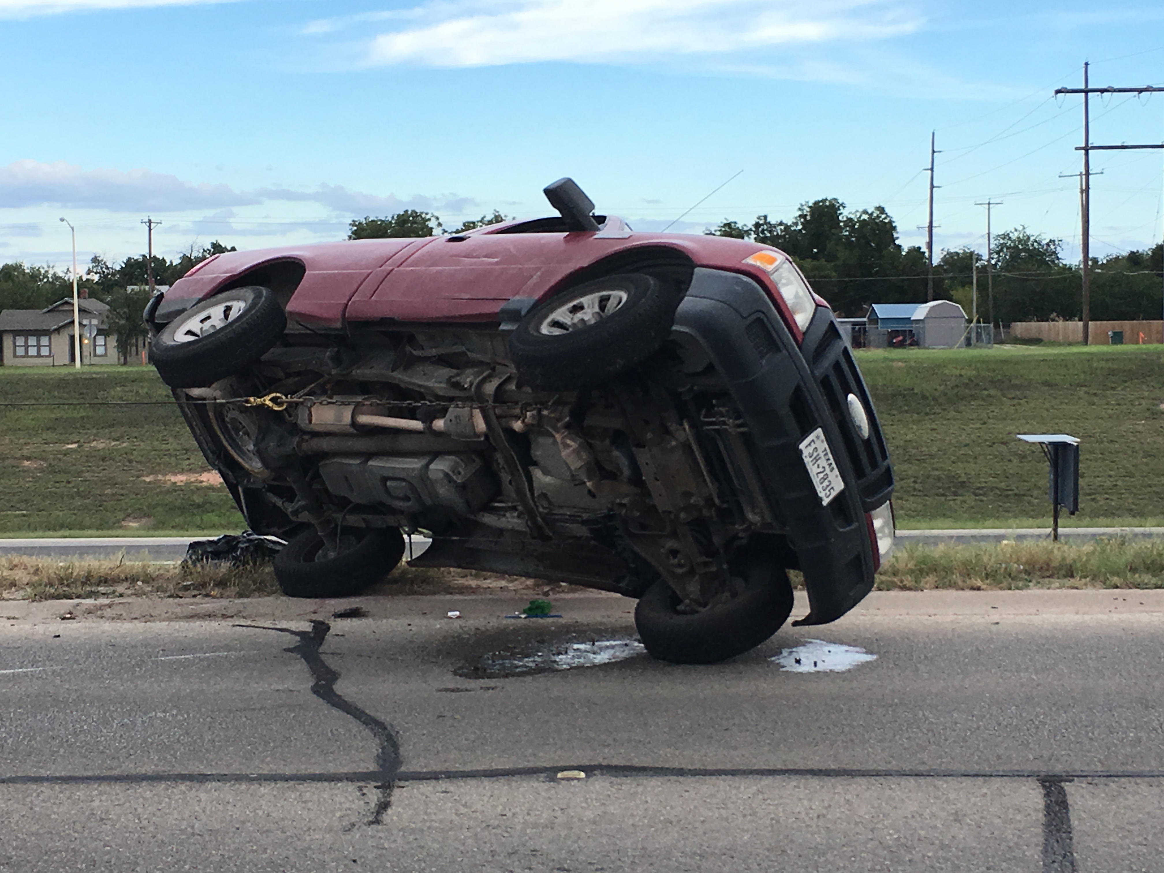 Rollover crash on North Monroe (LIVE! Photo/Stephanie Lindgren) Rollover crash on North Monroe (LIVE! Photo/Stephanie Lindgren)