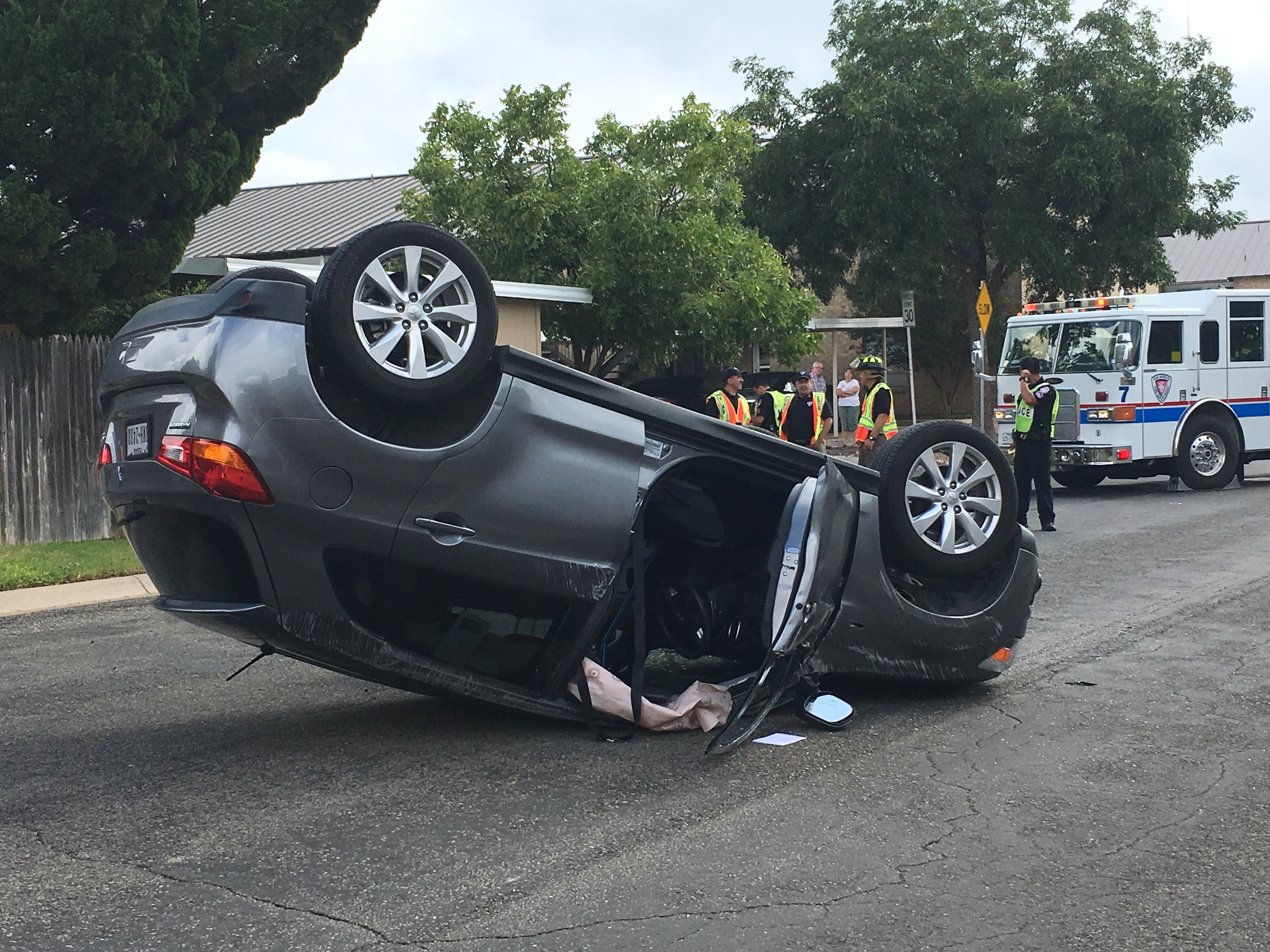 Sunday morning rollover in San Angelo. (LIVE! Photo/Stephanie Lindgren) Sunday morning rollover in San Angelo. (LIVE! Photo/Stephanie Lindgren)