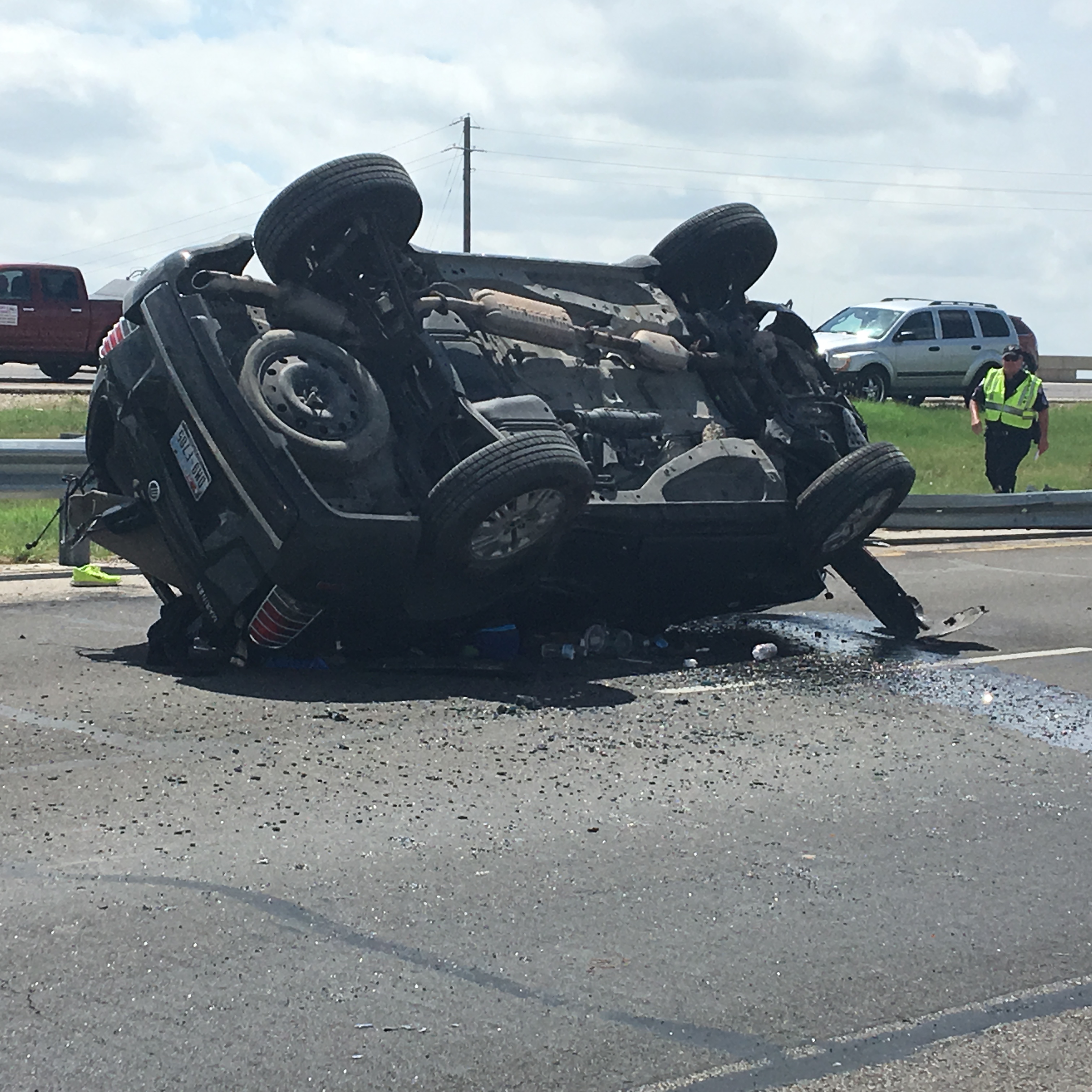 Rollover crash on Houston Harte (LIVE! Photo/Cameron Niblock) Rollover crash on Houston Harte (LIVE! Photo/Cameron Niblock)