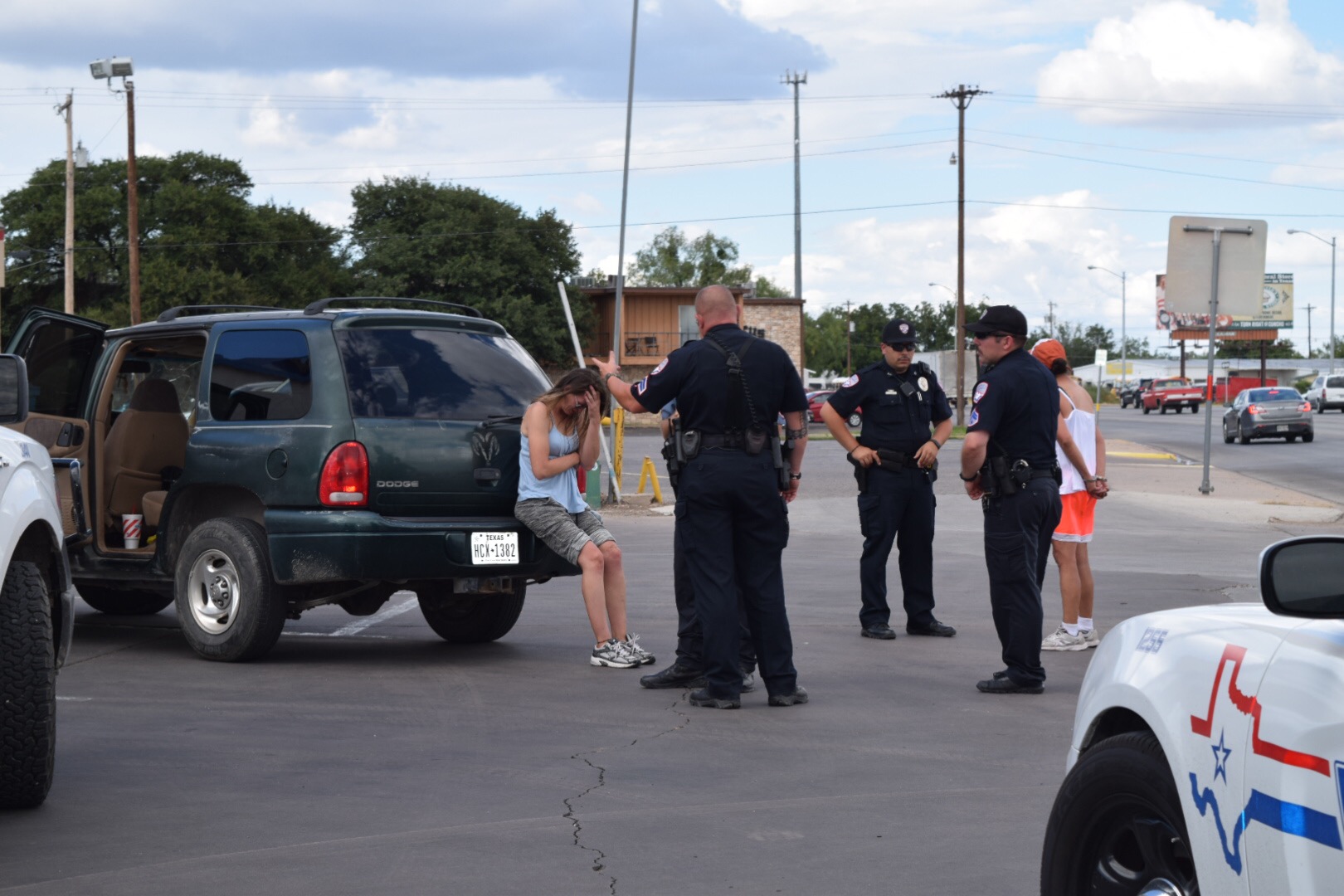 SAPD investigate a stolen vehicle. (LIVE! Photo/Sonia Ramirez) SAPD investigate a stolen vehicle. (LIVE! Photo/Sonia Ramirez)