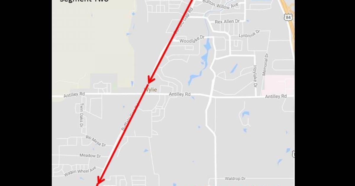 Route to the funeral service (Photo courtesy of Abilene Police Department)