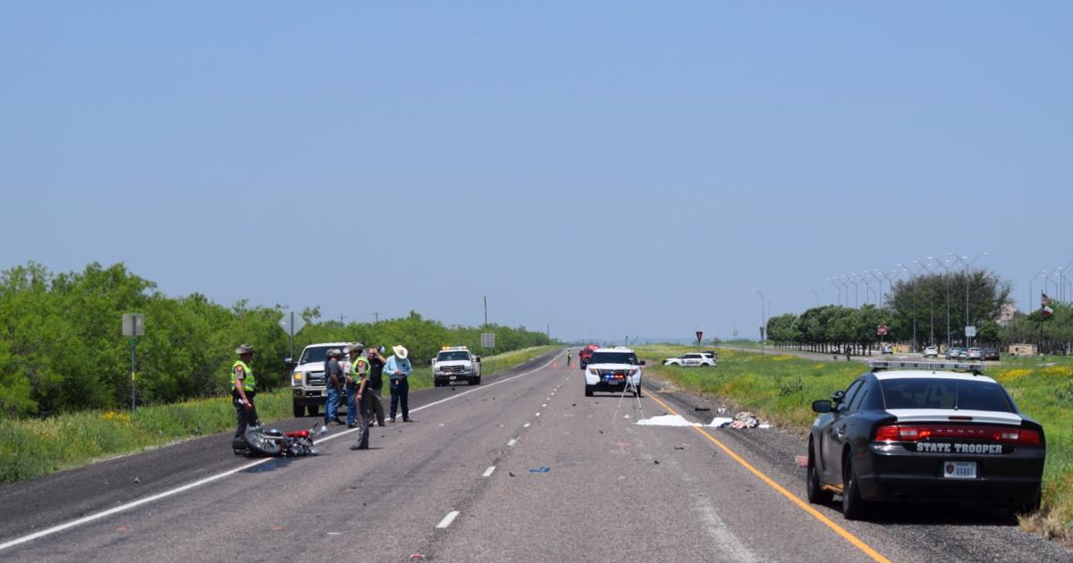 Motorcycle versus utility truck on US 87 (LIVE! Photo/Cameron Niblock) Motorcycle versus utility truck on US 87 (LIVE! Photo/Cameron Niblock)