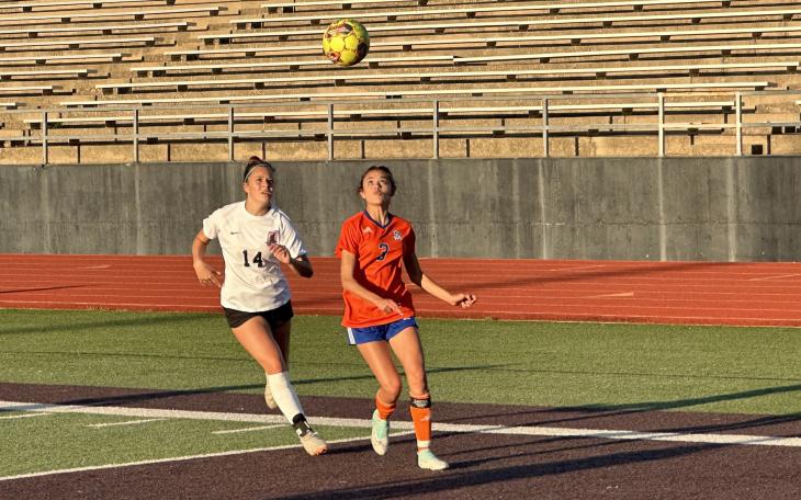 San Angelo Central Lady Cats Soccer in action versus Timber Creek