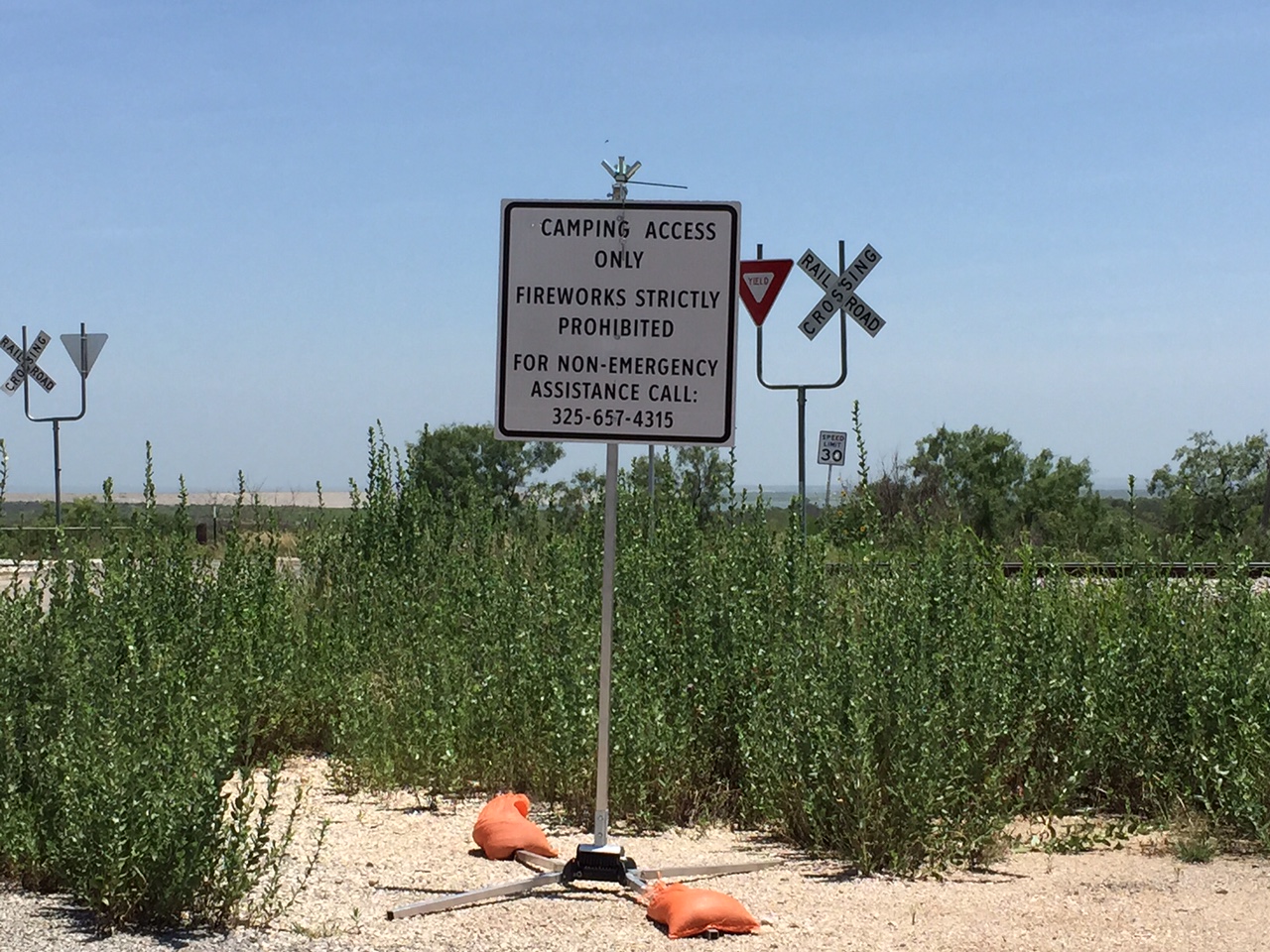 The sign posted outside the Twin Buttes entrance this year. (LIVE! photo/Amanda Henson)