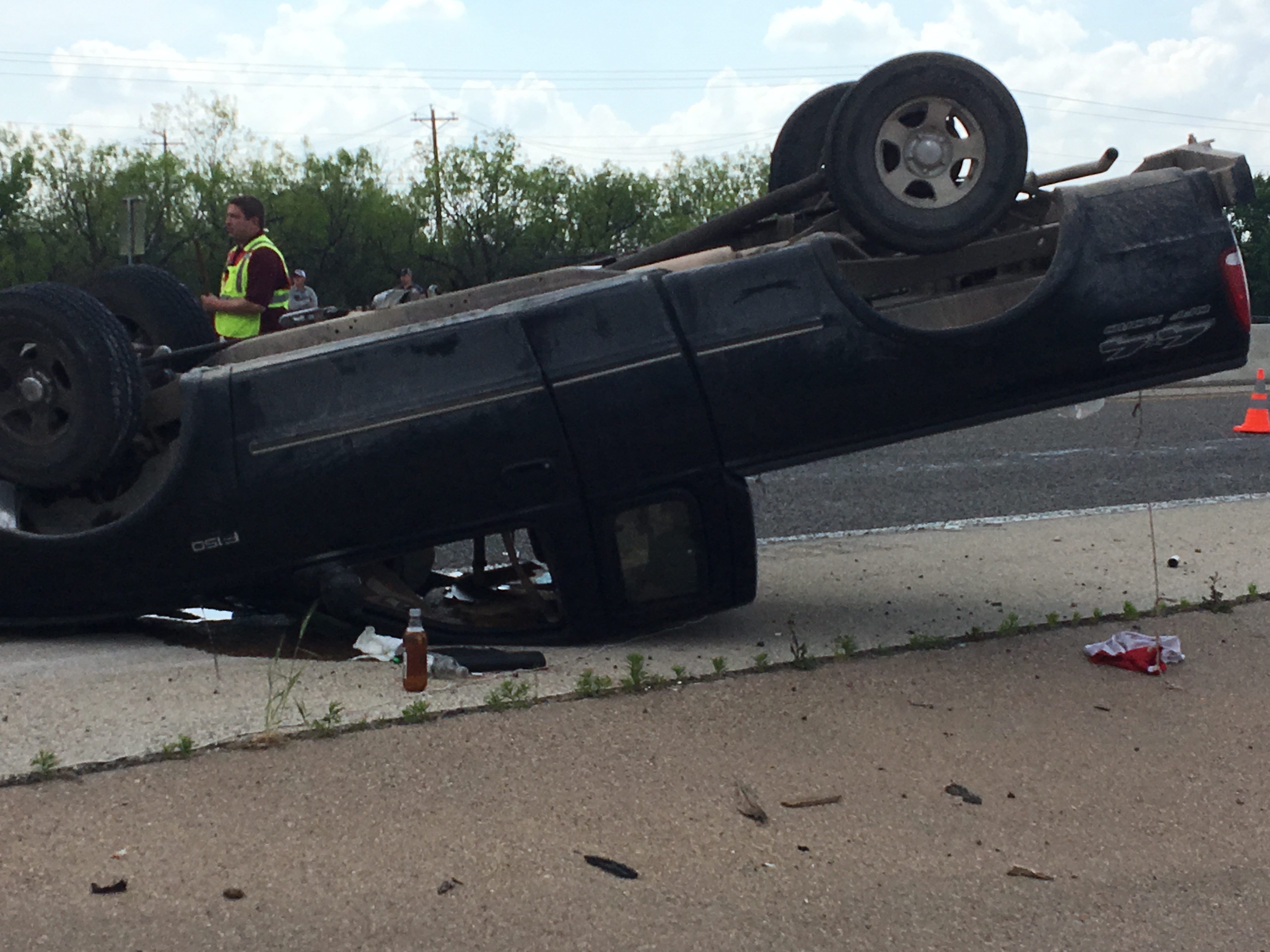 Crash on US 87 (LIVE! Photo/Cameron Niblock)