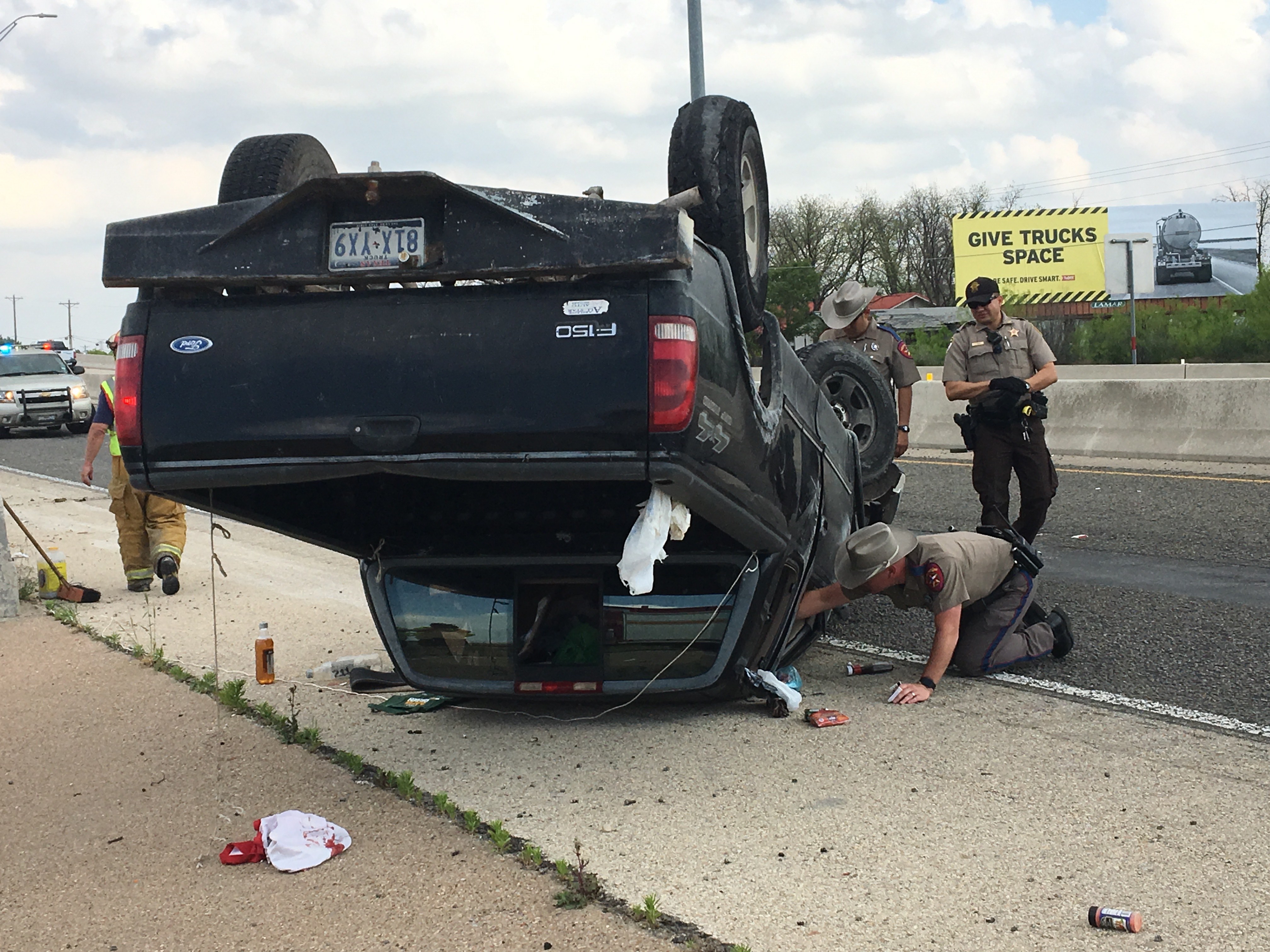 Crash on US 87 (LIVE! Photo/Cameron Niblock)