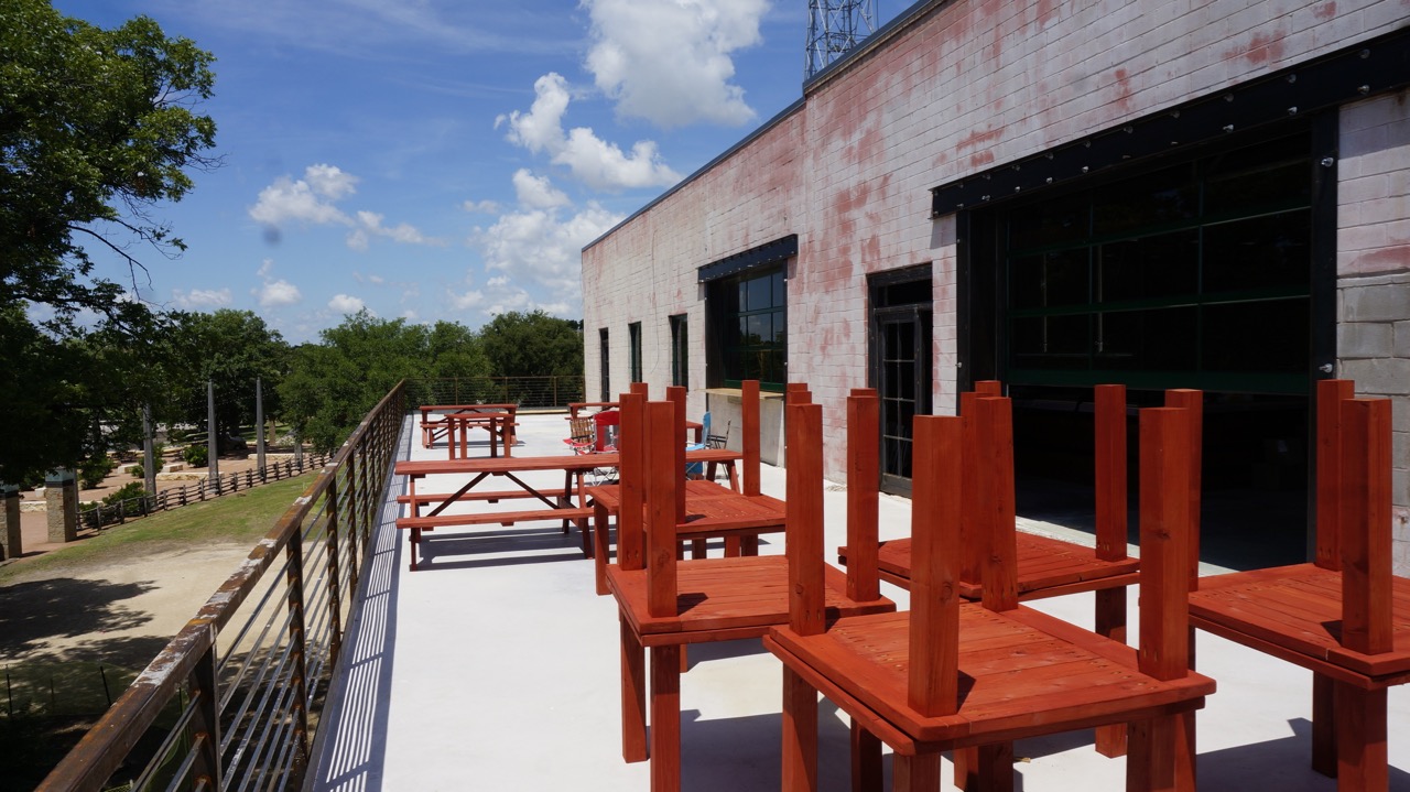 The expansive back patio that overlooks the recently cleared Concho River in downtown San Angelo, TX. (LIVE! Photo/Joe Hyde) The expansive back patio that overlooks the recently cleared Concho River in downtown San Angelo, TX. (LIVE! Photo/Joe Hyde)