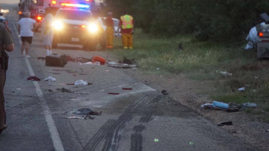 Fatal crash on U.S. 67 south, near the Tom Green County line on June 7, 2014. (LIVE! Photo/John Basquez)