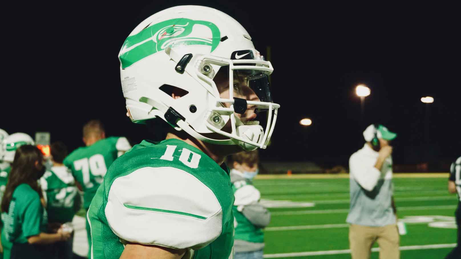 #10 Gabe Haskins on the 2020 Wall Hawks team.