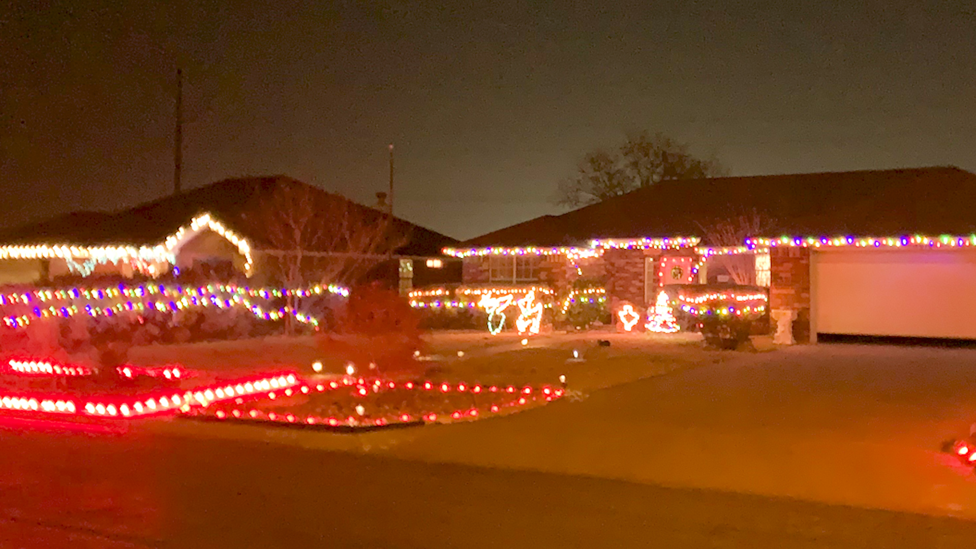 Christmas Lights Through the Bluffs