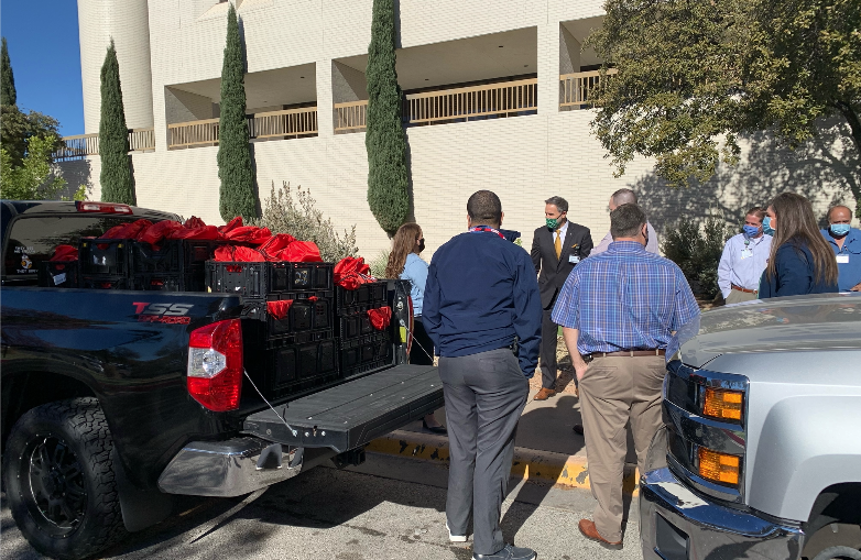 Crowds Gather at Shannon Medical Center for H-E-B Donation