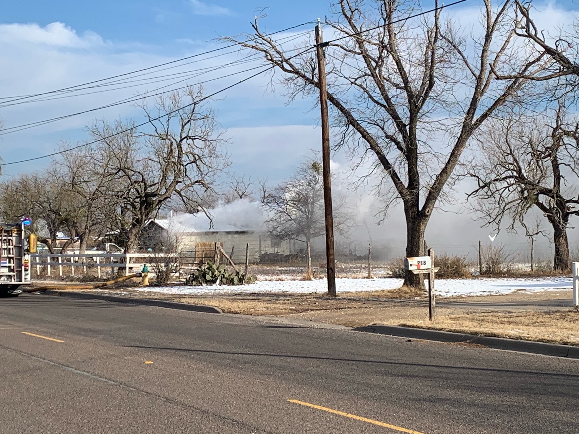 Garage Fire on Grape Creek Rd. (LIVE! Photo/Matt Trammell)