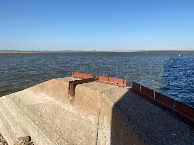 Draw Down Structure O.C. Fisher Reservoir. (LIVE! Photo/Yantis Green)