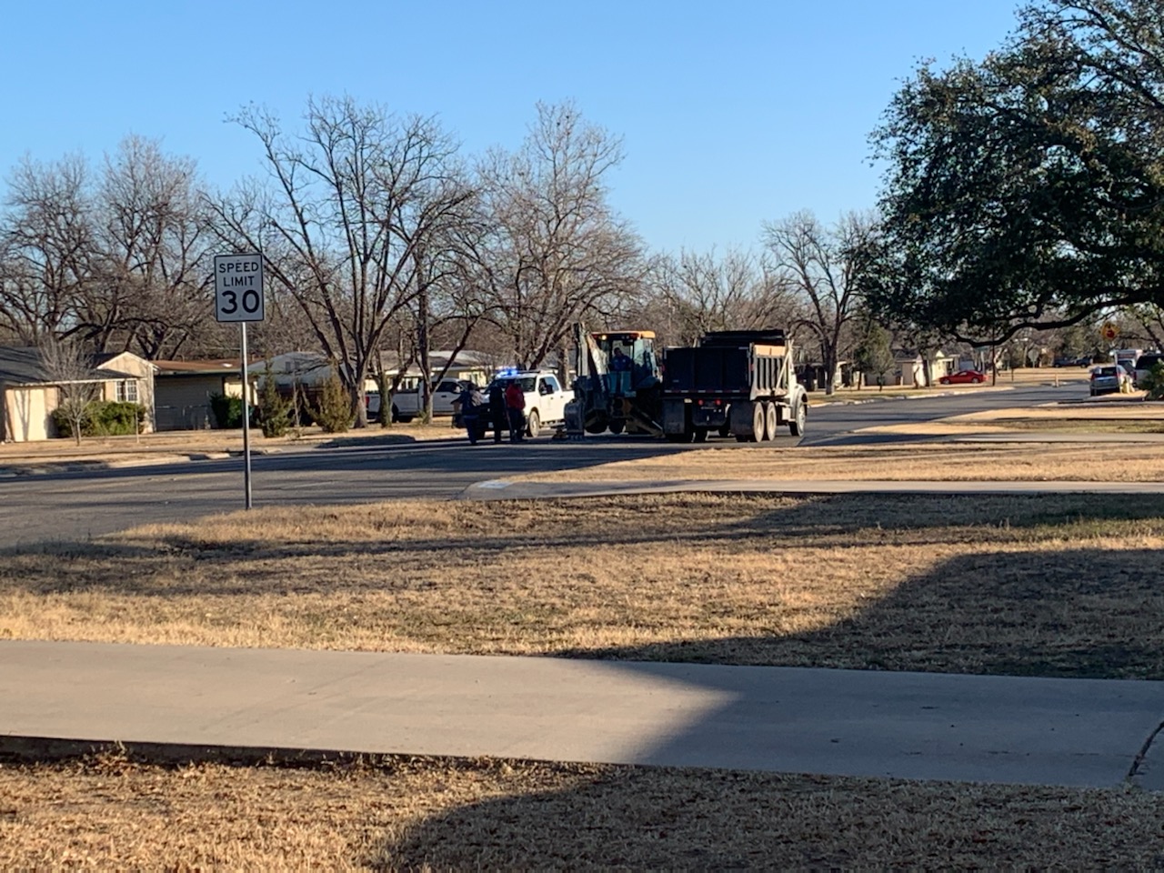 Road Crews Working at Beauregard and Campus
