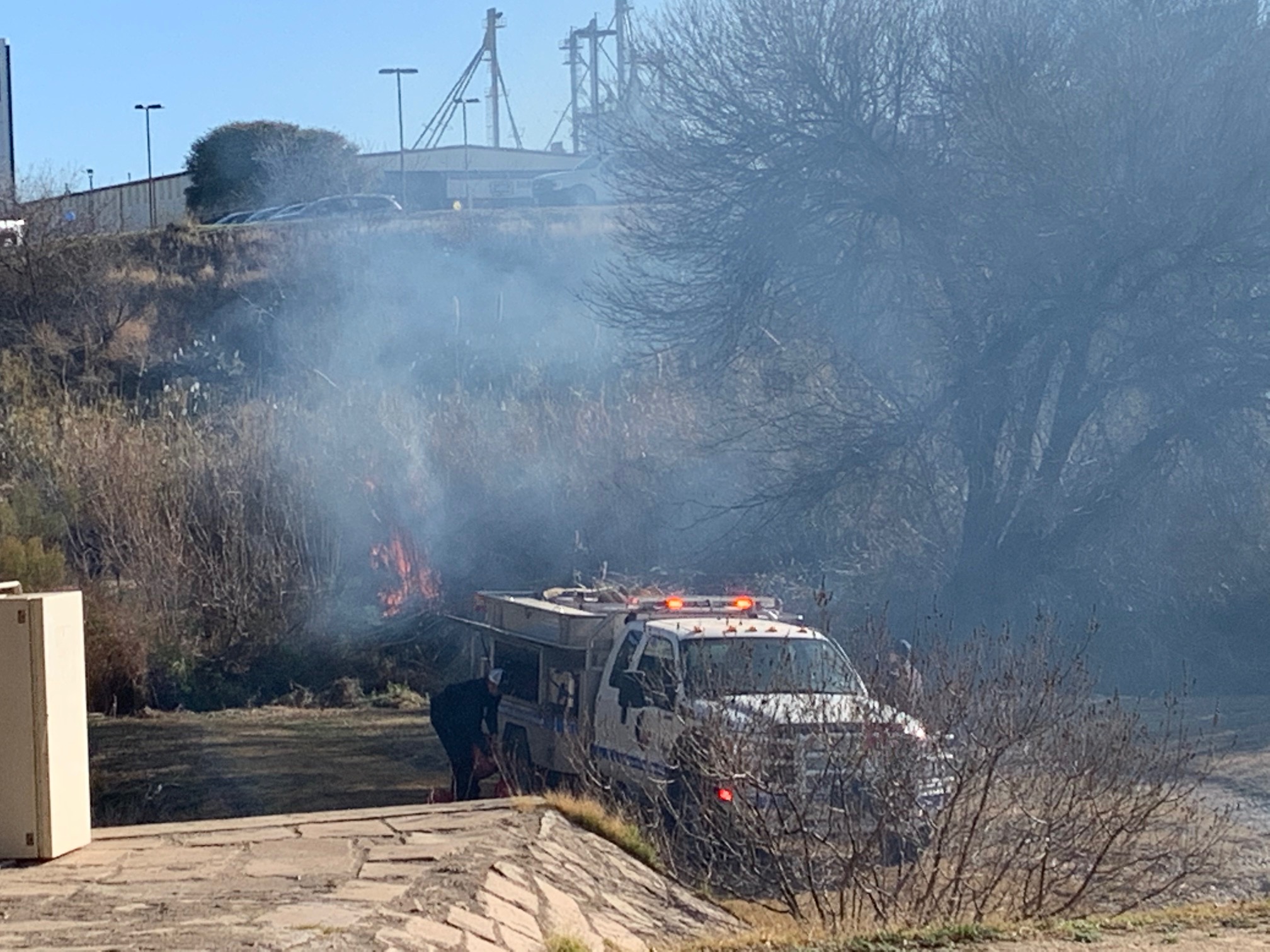 Grass Fire Near Central High