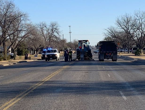 Road Crews Working at Beauregard and Campus