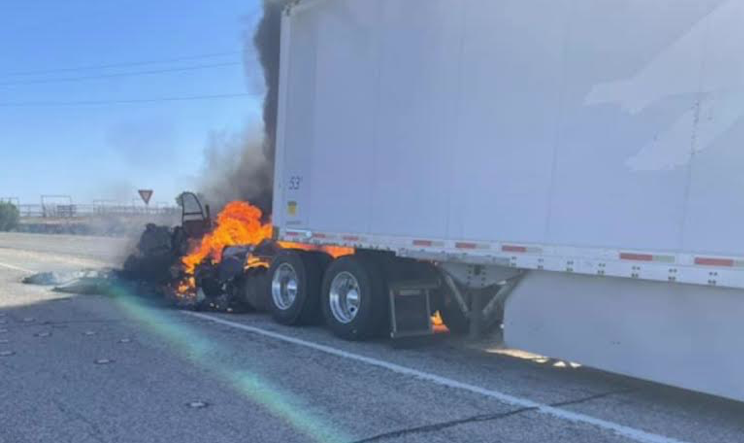 Massive Truck Fire Shuts Down I-10 Near Sonora