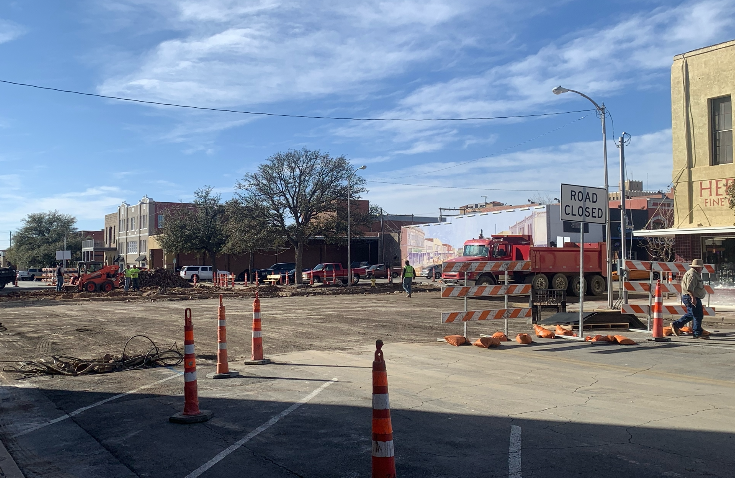 Downtown San Angelo Streets Torn to Shreds